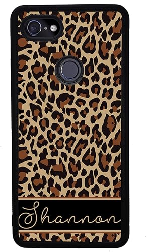 Miniatura 4 de Leopard Animal Skin Personalized Black Rubber Phone Case Compatible With Google Pixel 10, 10 Pro, 10 Pro XL, 9a, 9 Pro, Pixel 9, Pixel 9 Pro XL, 8a,