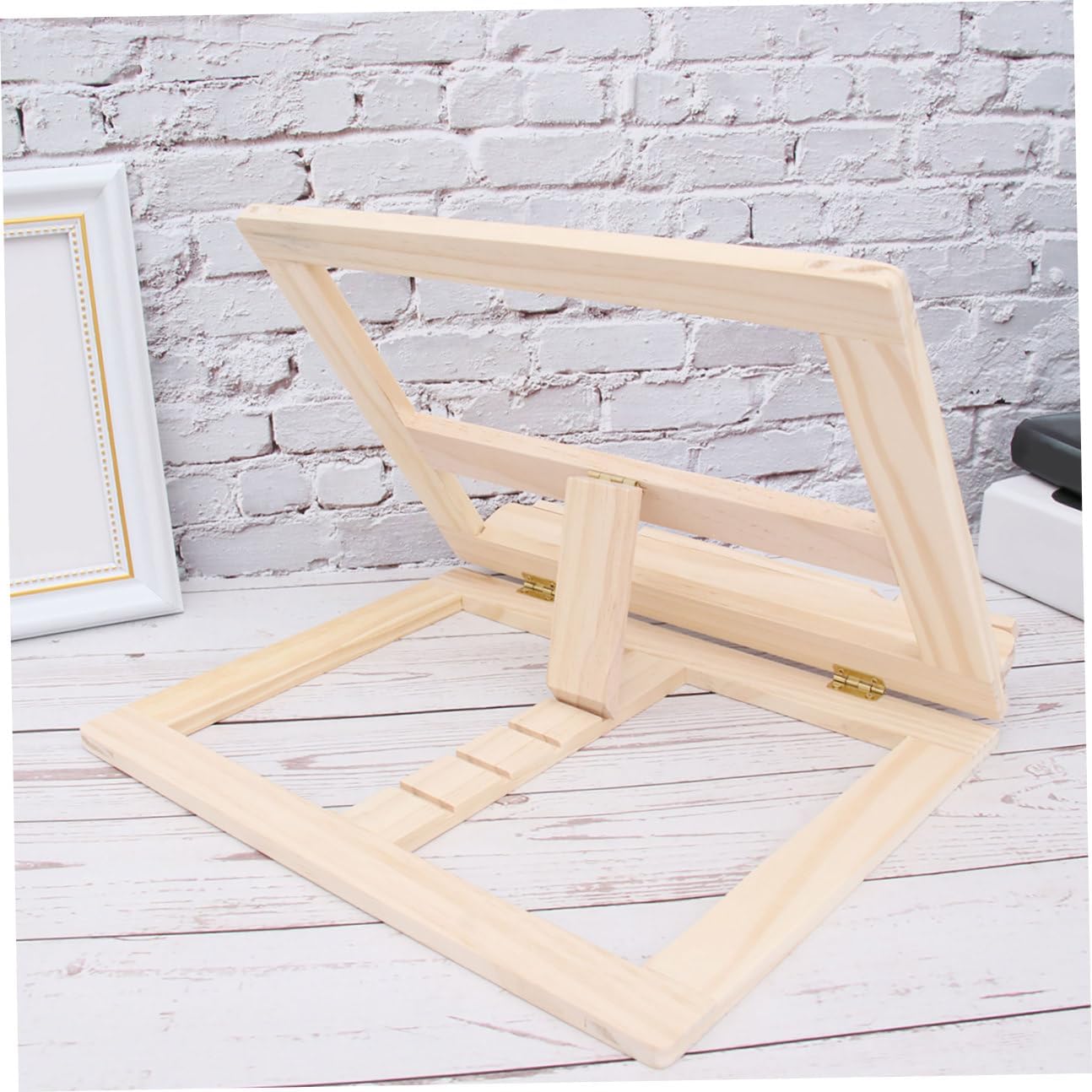 Veemoon Wooden Bookshelf Bracket Reading Bracket for Books Tablets Music Stand Home Office Dorm Library Myopia Prevention Smooth Surface Safe Page Holders