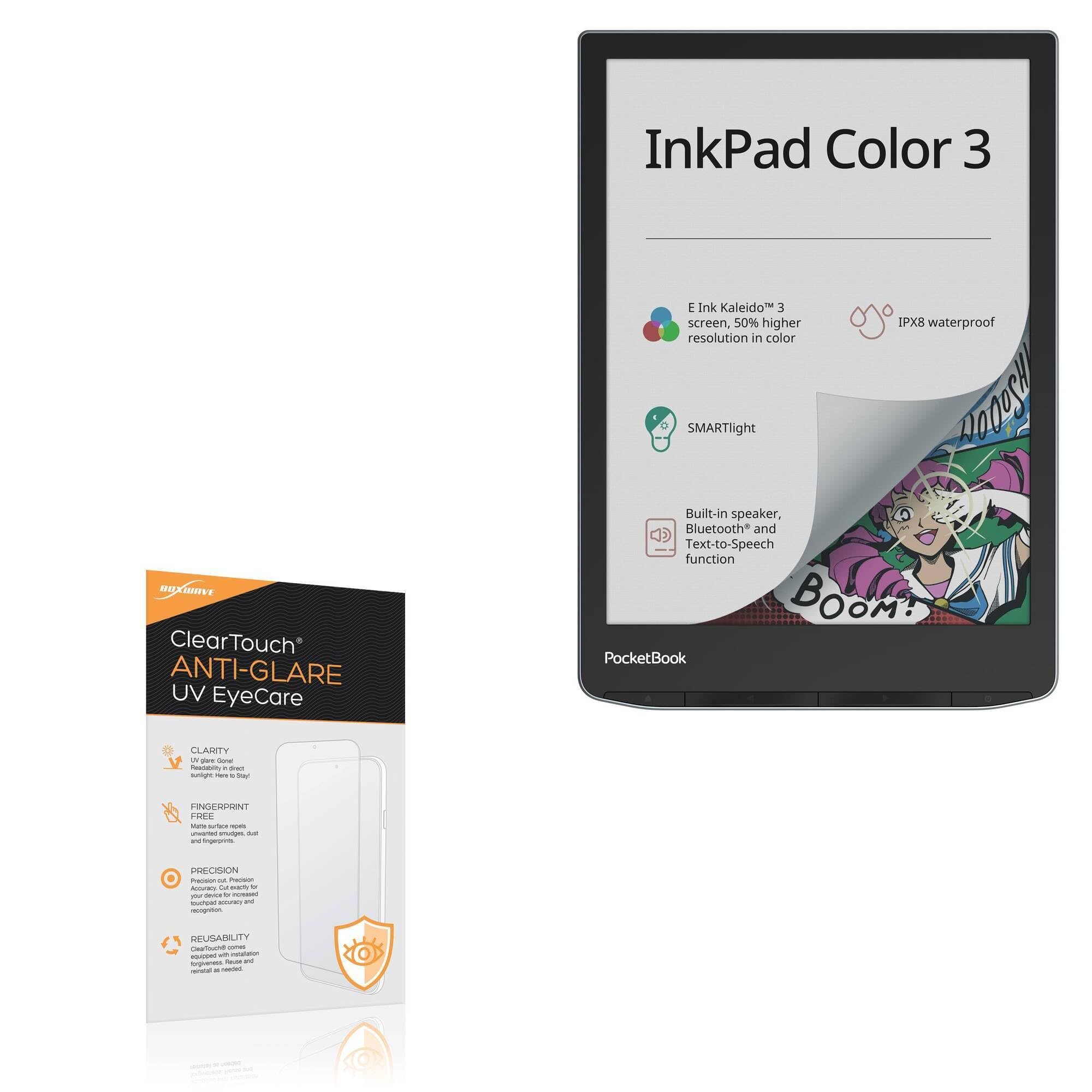 BoxWave Screen Protector Compatible With PocketBook InkPad Color 3 - ClearTouch Anti-Glare Anti-UV EyeCare (2-Pack), Filters out Harmful Blue Light Reduce Fatigue