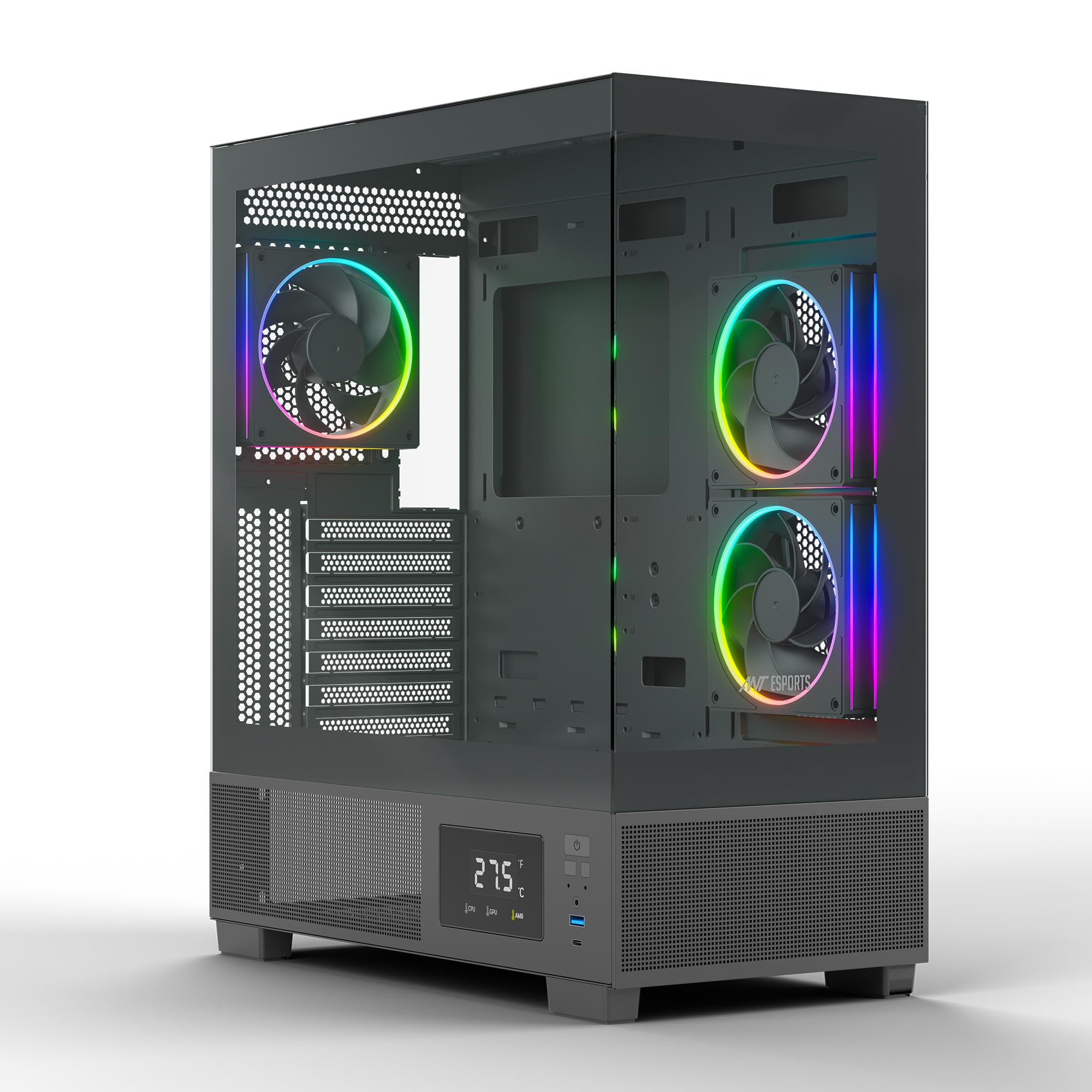 Amazon.in: Buy Ant Esports Crystal X3 LCD Mid-Tower ATX Computer