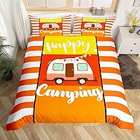 Vista 12 de Juego de funda de edredón con reglas de campamento, tamaño matrimonial, para niños, funda de edredón rústica para campamento, estilo granja