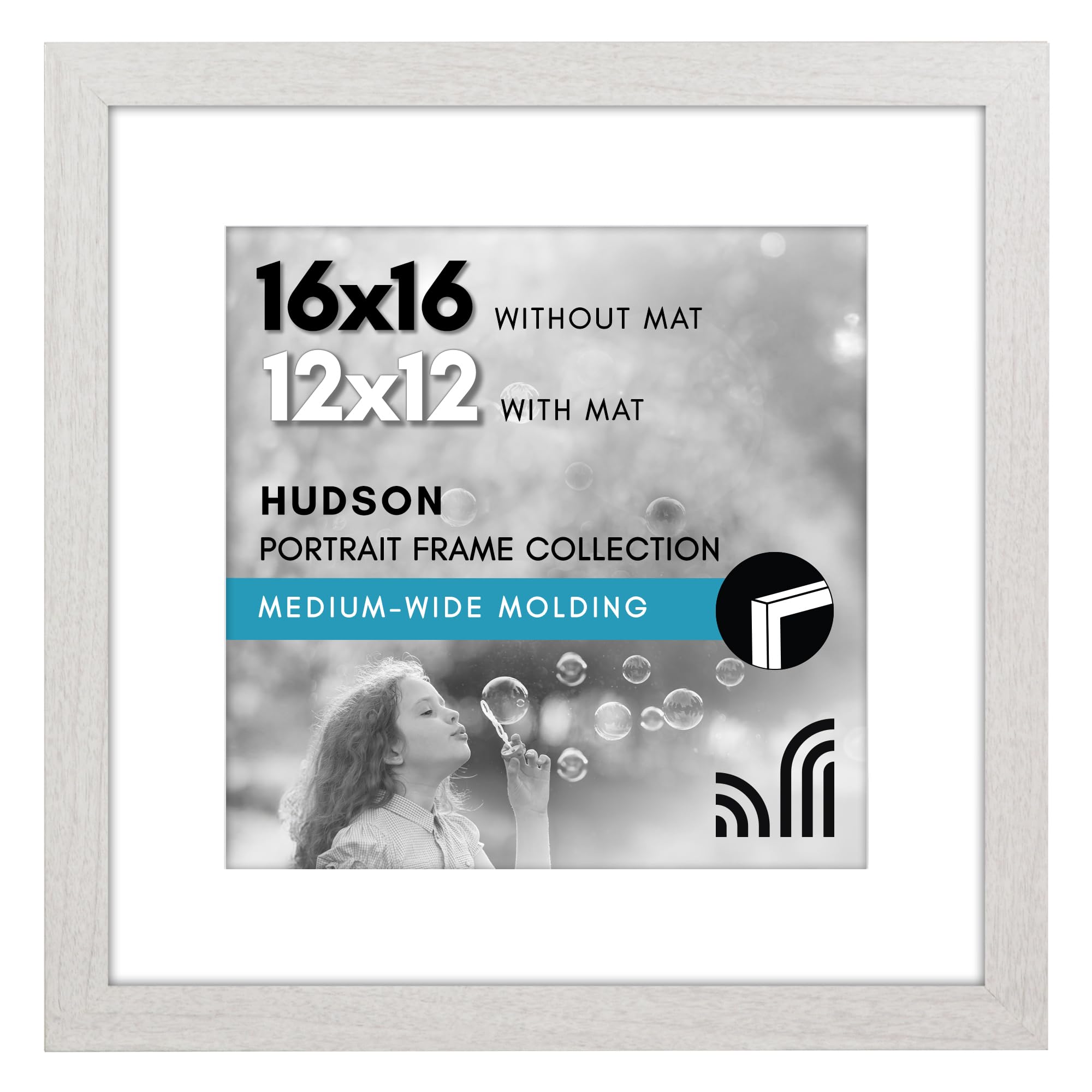 Axeman 16x16 Black Picture Frame, High-End Aluminum 16 By 16 Frame With ...