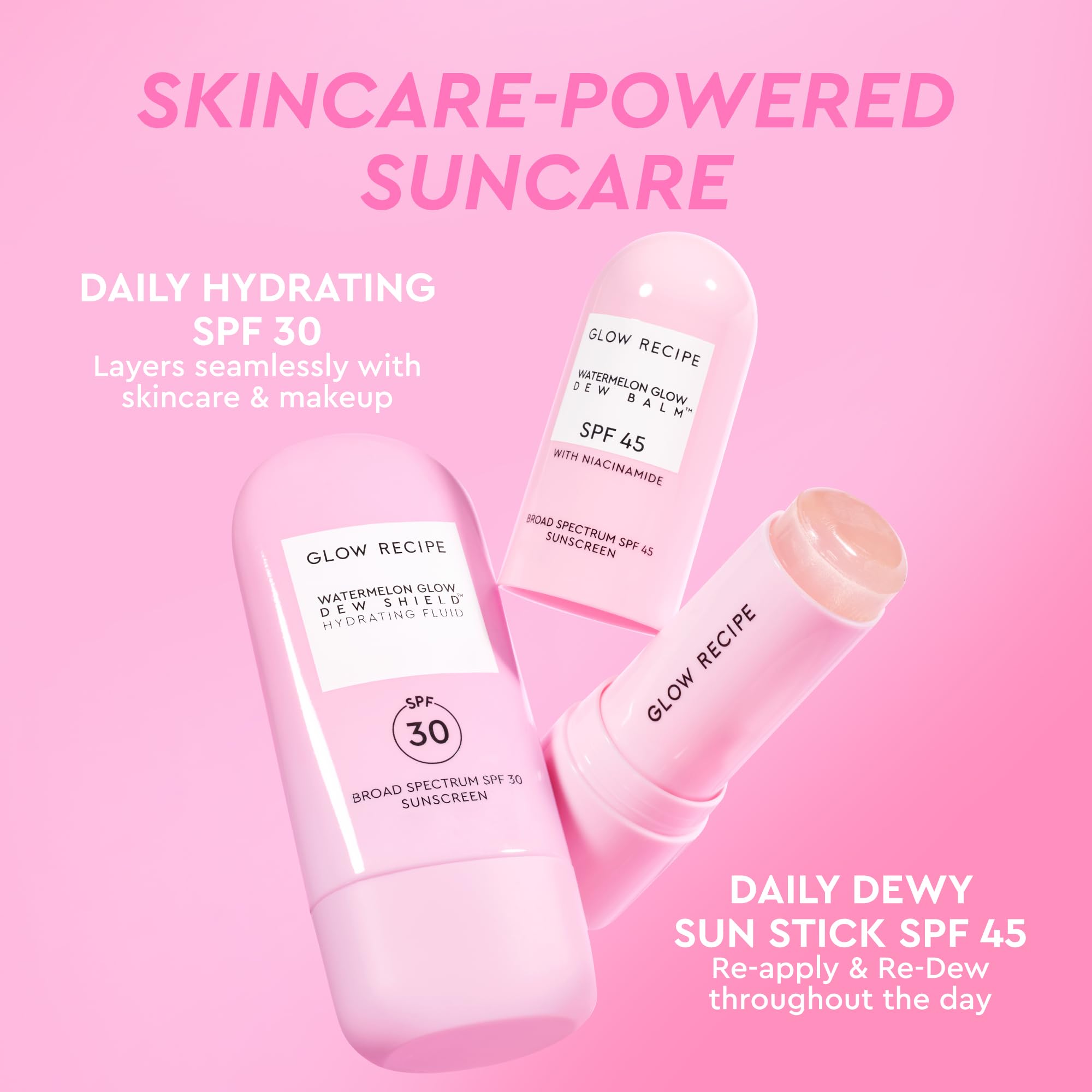 Glow Recipe Dew Shield Korean Face Sunscreen SPF 30, Broad Spectrum Hydrating Sunscreen Moisturizer, Dewy Lightweight Primer for Under Makeup, No White Cast or Pilling, Niacinamide (15ml)