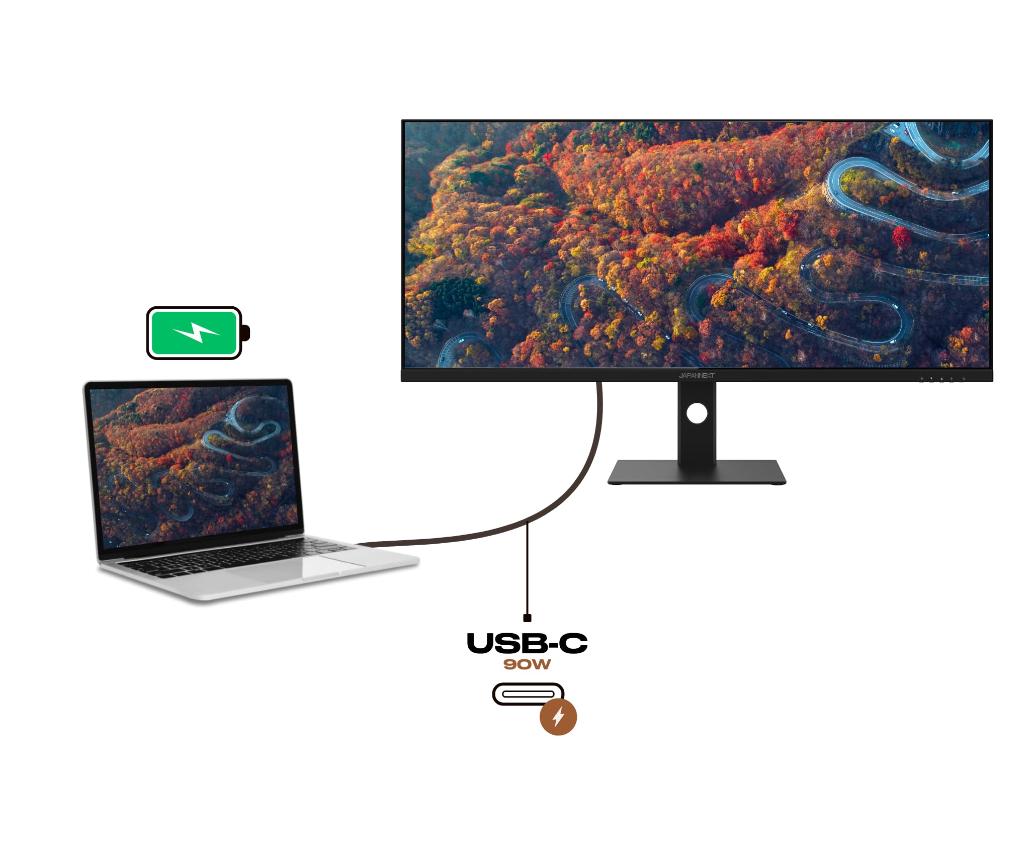 JAPANNEXT Groot Formaat Monitor 50 IPS 4K UHD (3840x2160) | HDR | Ingebouwde luidsprekers (8Wx2) | (x3) HDMI 2.0 (x3) USB-A 2.0 | 2 jaar garantie | JN-i50U