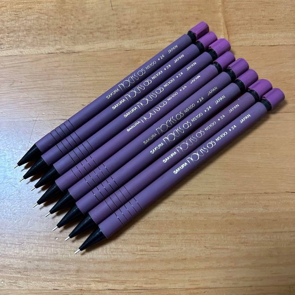 Amazon.co.jp: サクラ NOCKS ノックス NS100 シャーペン 8本 紫