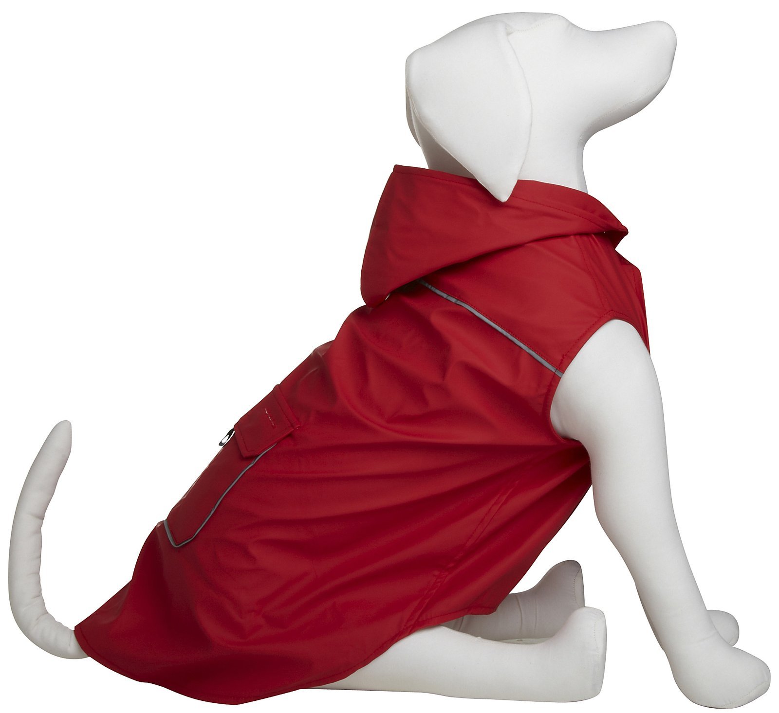 Dogit Cane con Cappuccio Slicker, XL, Colore: Rosso