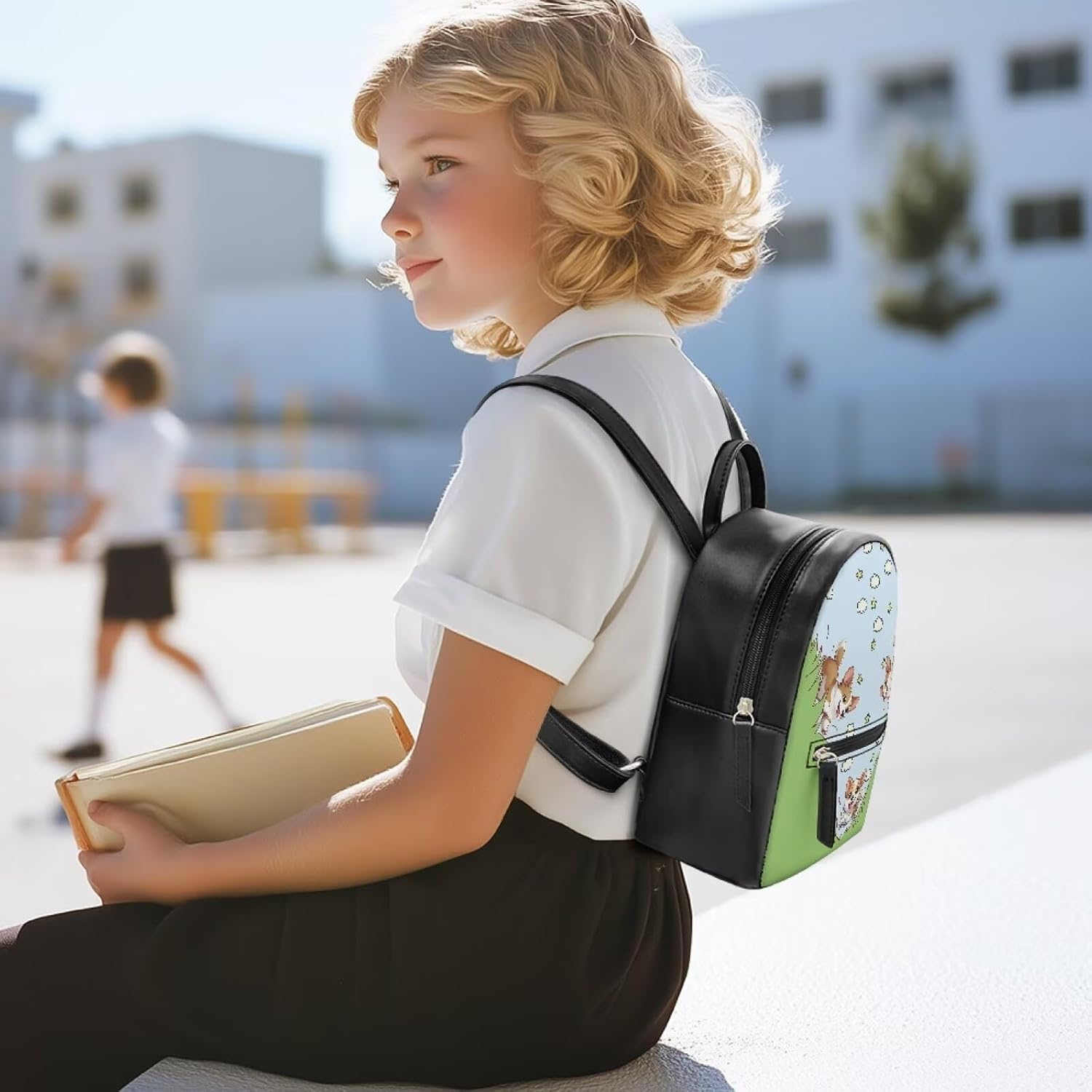 Customization Cute Dog Pattern Mini Backpack Purse For Women Teen Girls Handbag Tote Small Travel Shopping Bag Kids' Backpack For School Travel Vacation Mini Casual Daypack