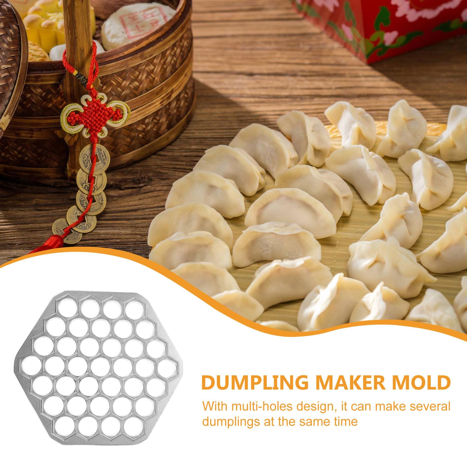 Didiseaon Stampo per Pelmeni in Metallo Riutilizzabile, Macchina per Gnocchi Multiforo, Strumento Cucina per Ravioli, Wonton e Ravioli Fritti, Facile da Pulire, Adatto a Uso Domestico