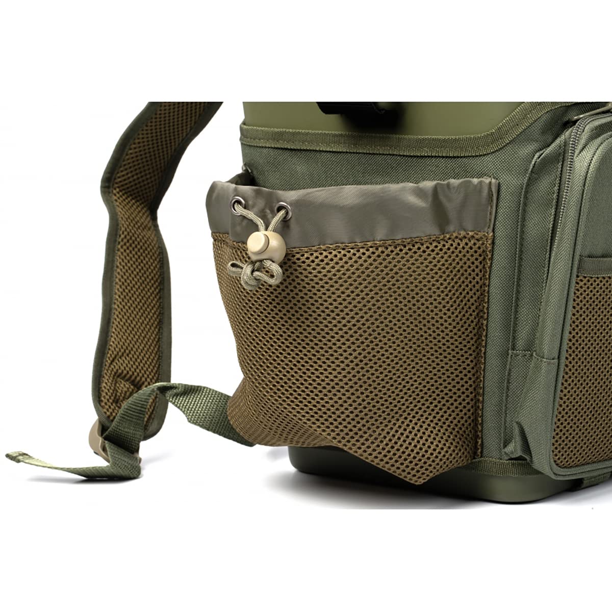 NECO® Sac à dos et siège de pêche tout-en-un, Accessoire de pêche, Sacoche spacieuse avec 4 boîtes à appâts et 4 poches