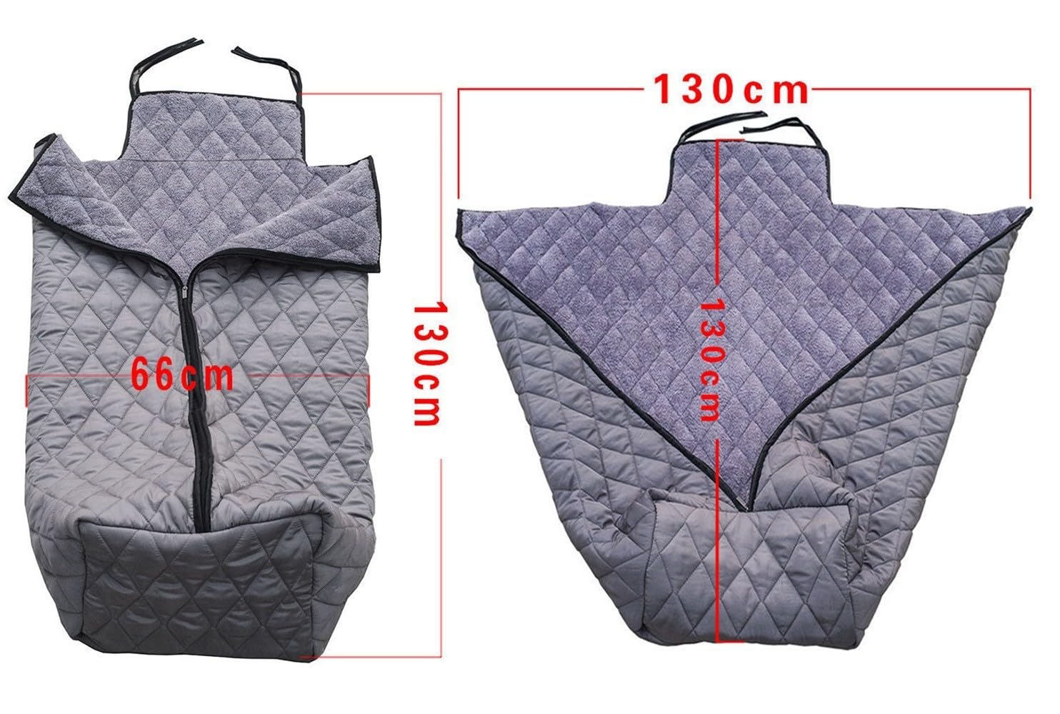 Genérico Manta Térmica para Silla De Ruedas, Forro Polar Impermeable, Diseño De Saco De Dormir para Piernas, Tamaño 130x66 Cm, Adecuada para Viajes Al Aire Libre