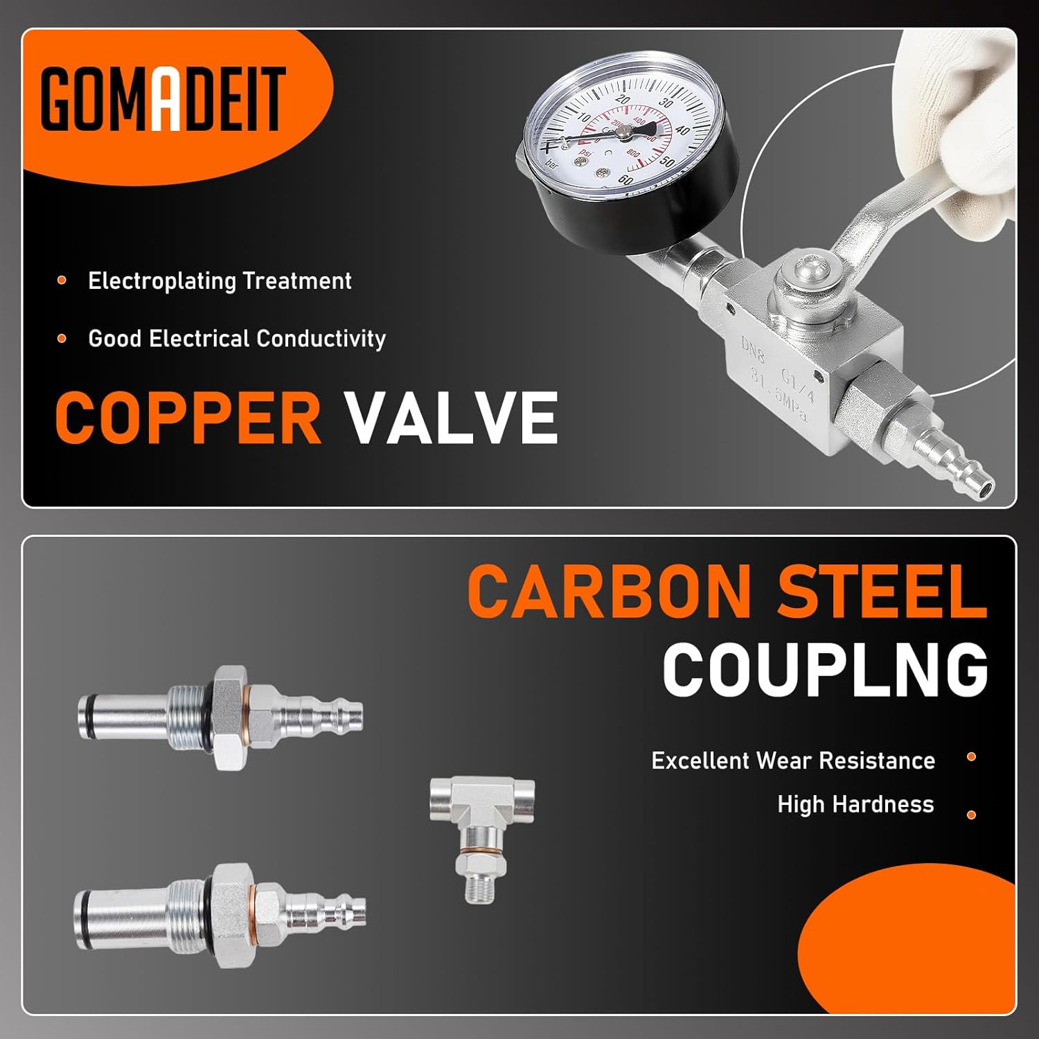 Oil Pressure Tester Kit Diesel High Pressure Oil System IPR Air Test Tool Special KIT Fits Ford 6.0L-7.3LPowerstroke