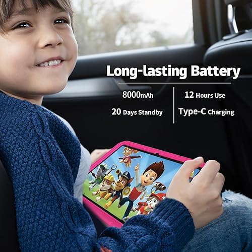 Miniatura 4 de NOBKLEN Tablet Android 15 de 10.1 pulgadas, 20 GB de RAM y 128 GB de almacenamiento, WiFi 6, pantalla HD, control parental, GPS, batería de 12