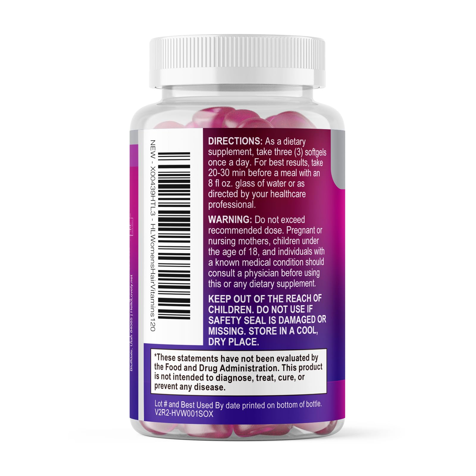 Hair Vitamins for Women for Hair Growth - Argan-Infused Supplement with Collagen, Biotin and Hyaluronic Acid - Supports Faster Hair Growth, Skin & Nails Beauty Vitamins, Bottled in USA - 120 Softgels — Amazon image 8
