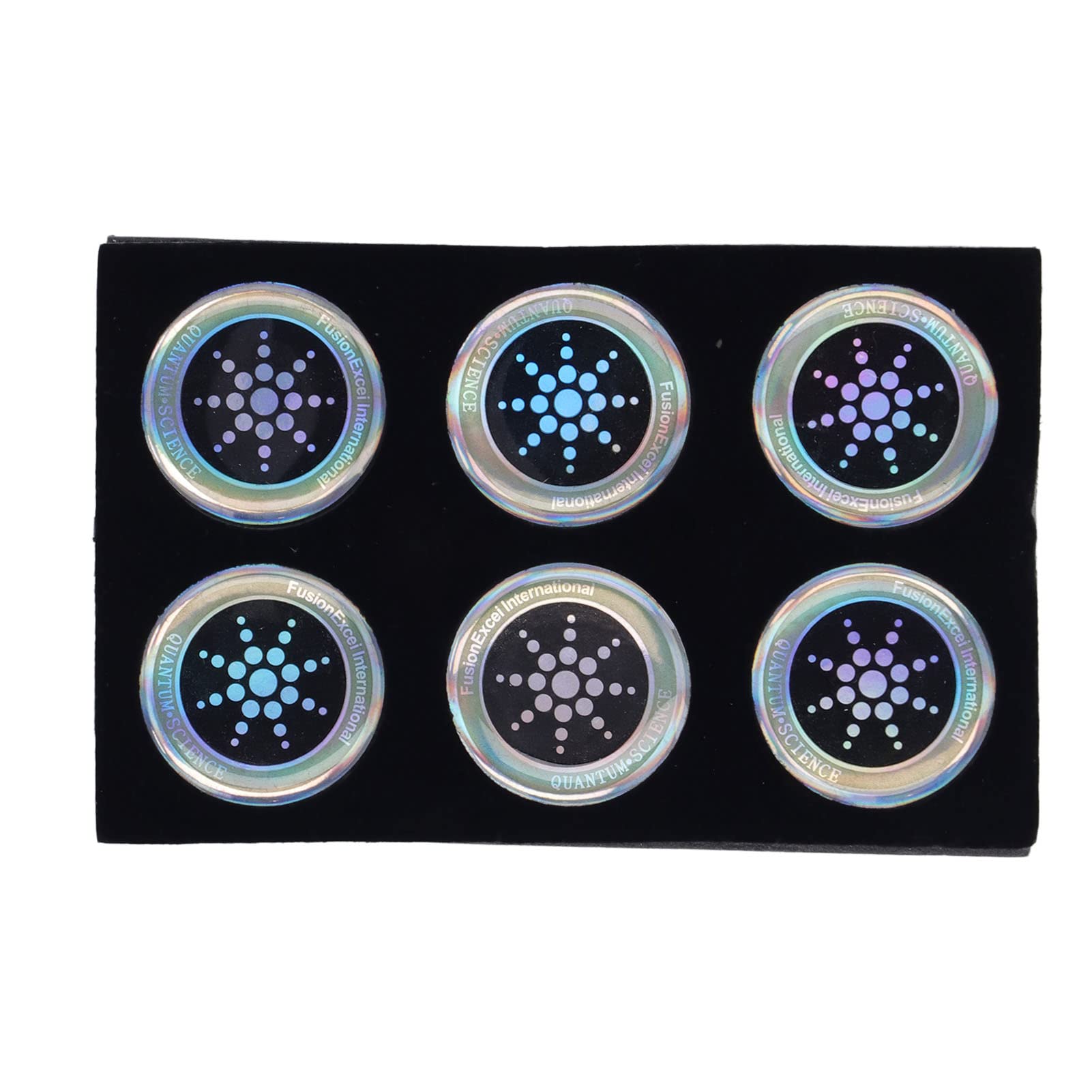 Anti Radiation Patch, Energy Saving Glossy Finish EMF Heat Absorption Good Adhesion Radiation Protection Sticker 6PCS Round for Mobile Phone Laptop (Silver)-image-0