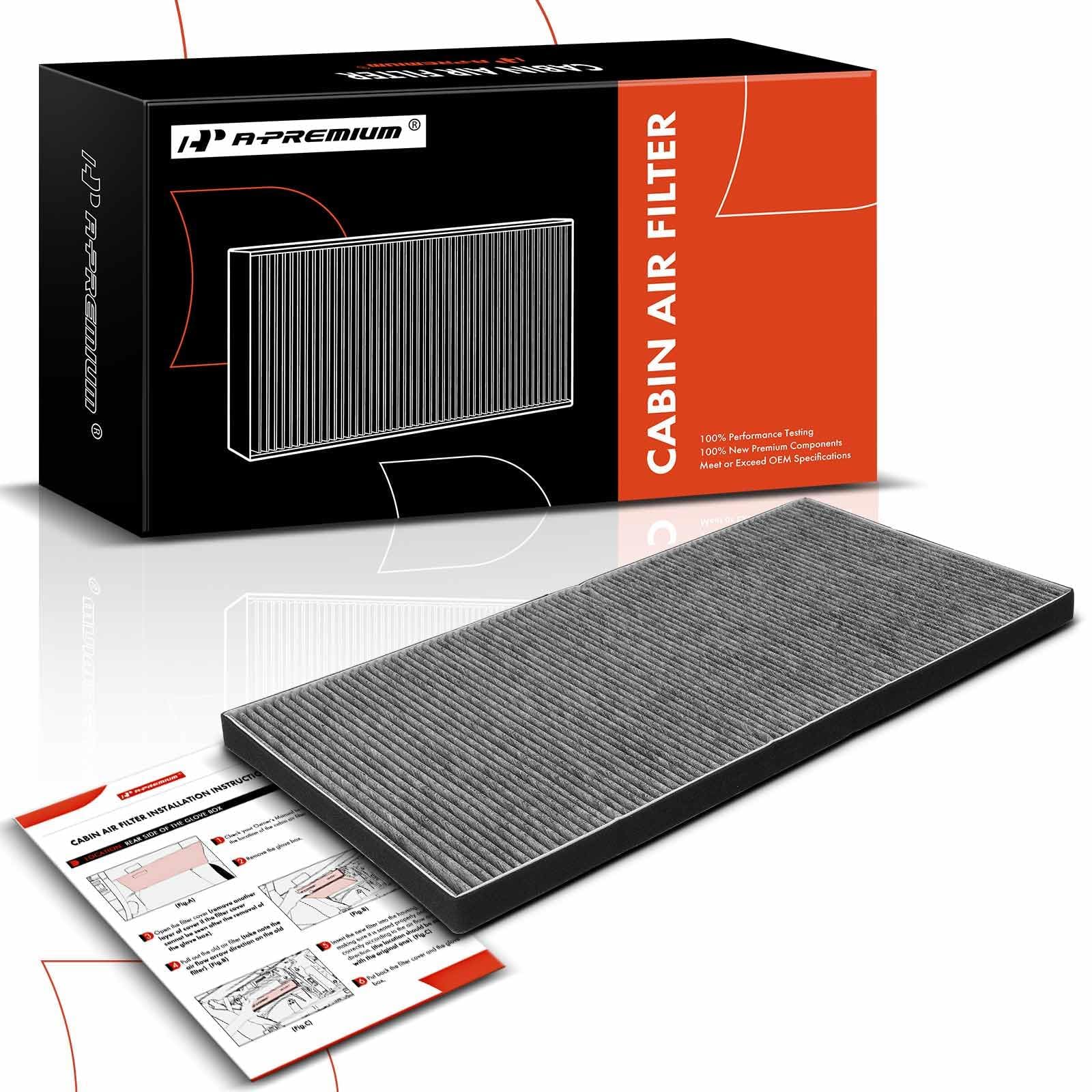 a-premium under hood cabin air filter w/activated carbon compatible with tesla s 2016-2023, replace# 1059333