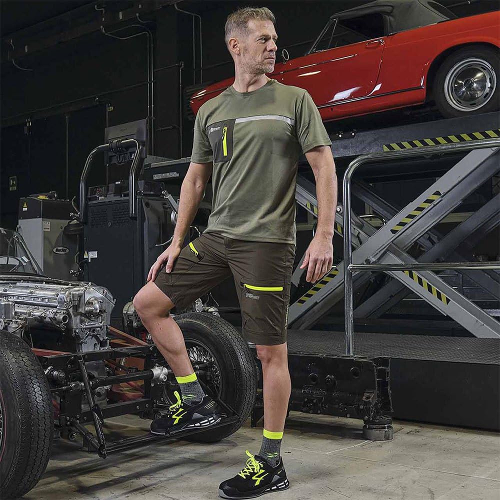 Upower Verde Oscuro, Zapatos de Seguridad y contra Incendios Hombre