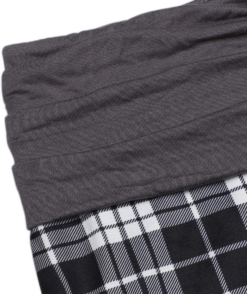 Gracyoga Women's Comfy Pajama Pants Wide Leg Lounge Palazzo Yoga Pants Stretch Casual Floral Print Fold Waist Pants - Image 6