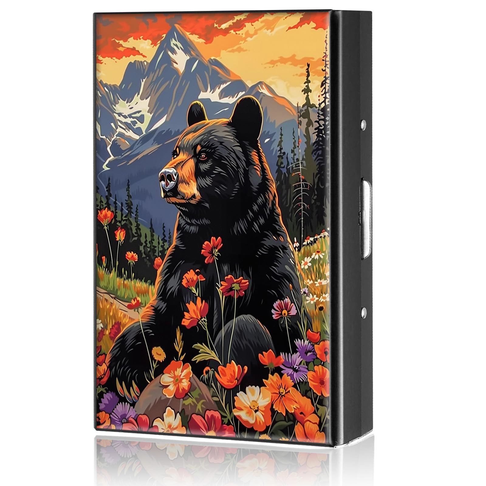 RAUEDWDJS Metal Wallet,Credit Card Holder for Women Men,Small Card Holder Wallet,RFID Blocking Credit Card Protector Hard Card Case with 6 Slots