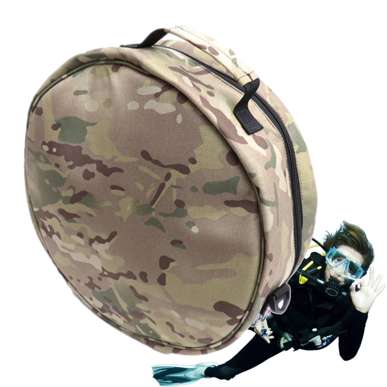 Sac à dos rembourré pour équipement de plongée avec fermeture éclair et bandoulière amovible pour la protection