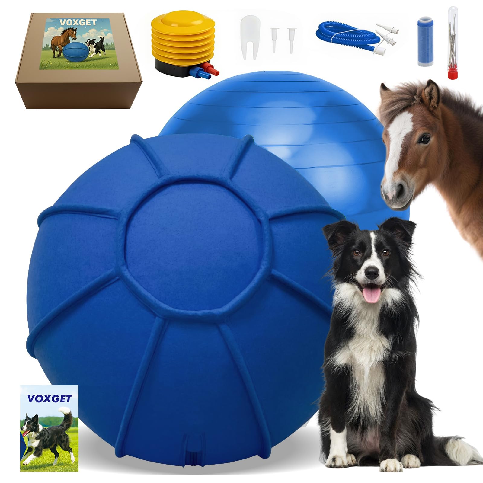 Herding Ball for Dogs and Horses 25 Thickened Durable Herding Ball Set for Australian Shepherd Interactive Dog Training