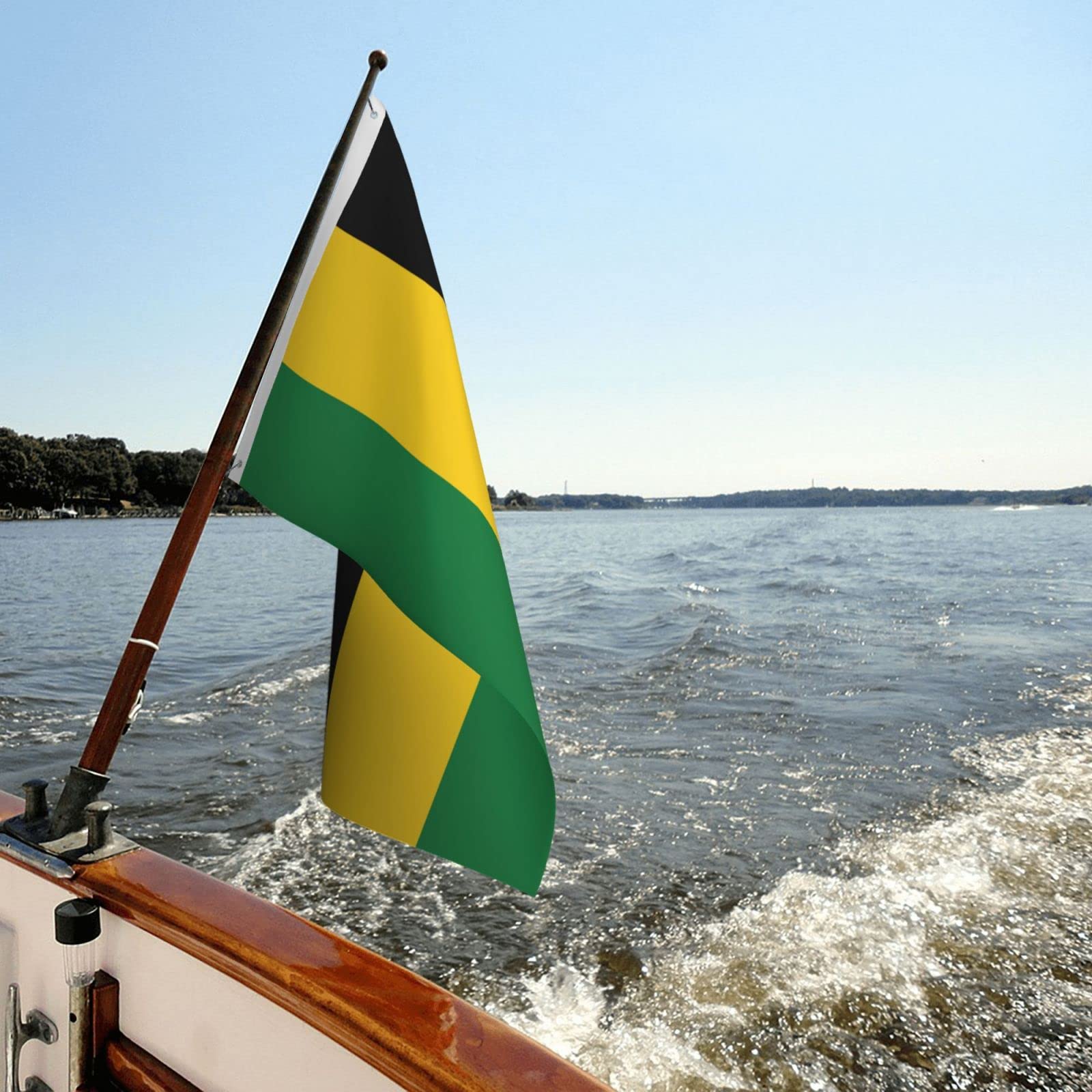 POOEDSO Black Yellow Green Flag (Kunami) Flags 3x5 Ft Outdoor