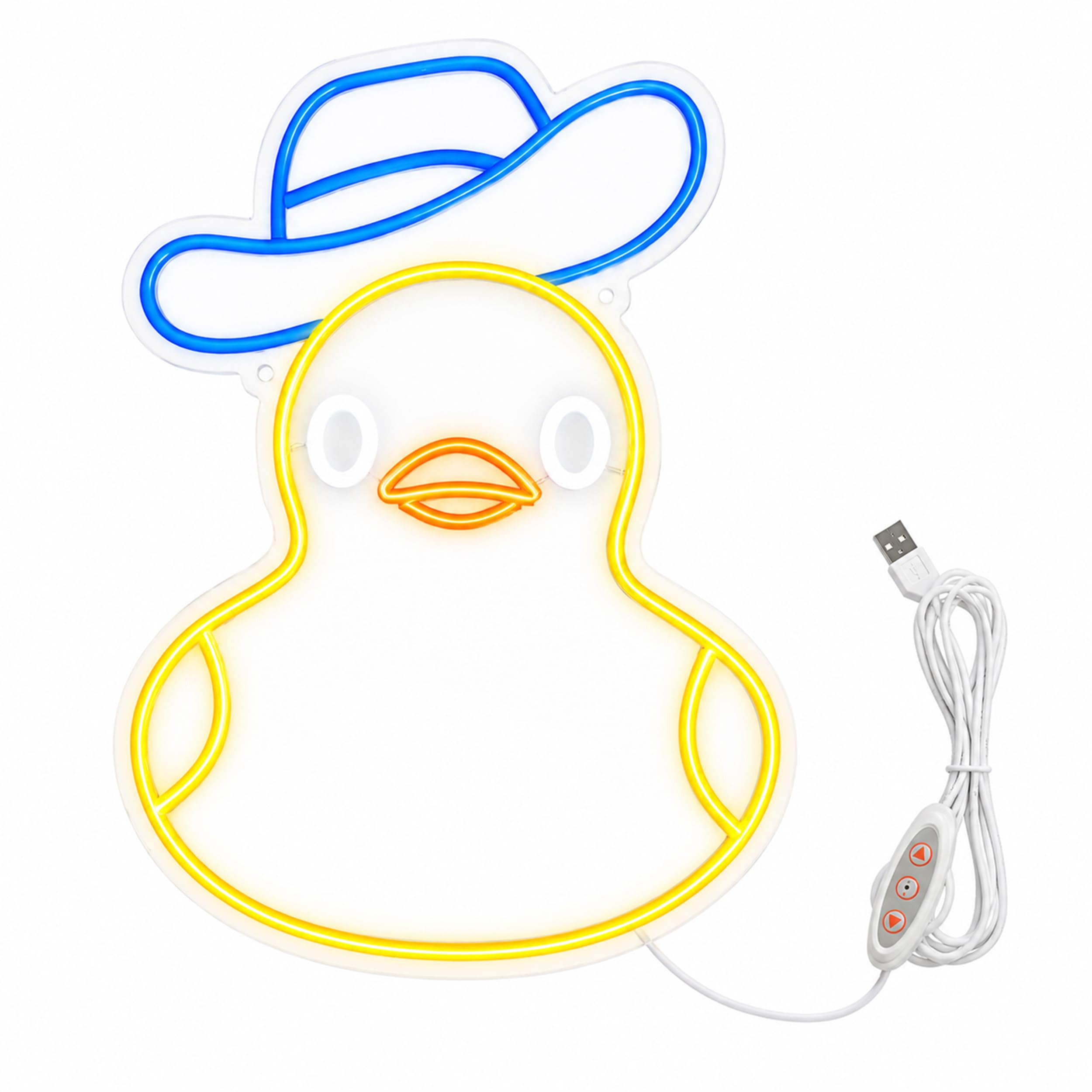 Lampada Neon da Parete – Dimmerabile Duck Lamp Lucina Notte Bambini Cavo USB Alimentato, Lucine Led Decorative Lampada Notturna per Bambini Insegna Luminosa Led Personalizzata