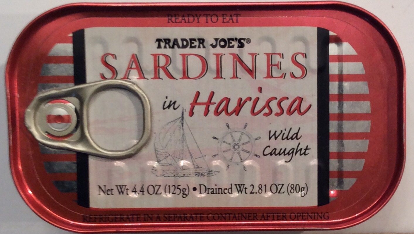 Trader Joe's Sardines in Harissa Wild Cought 4.4 Oz can (12 cans) Everything Else