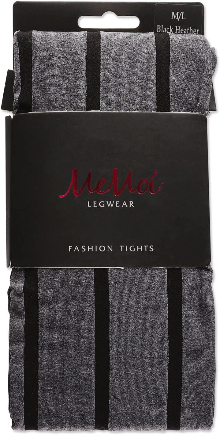 MeMoi Women's Linear Heather Opaque Nylon Tights - Image 5