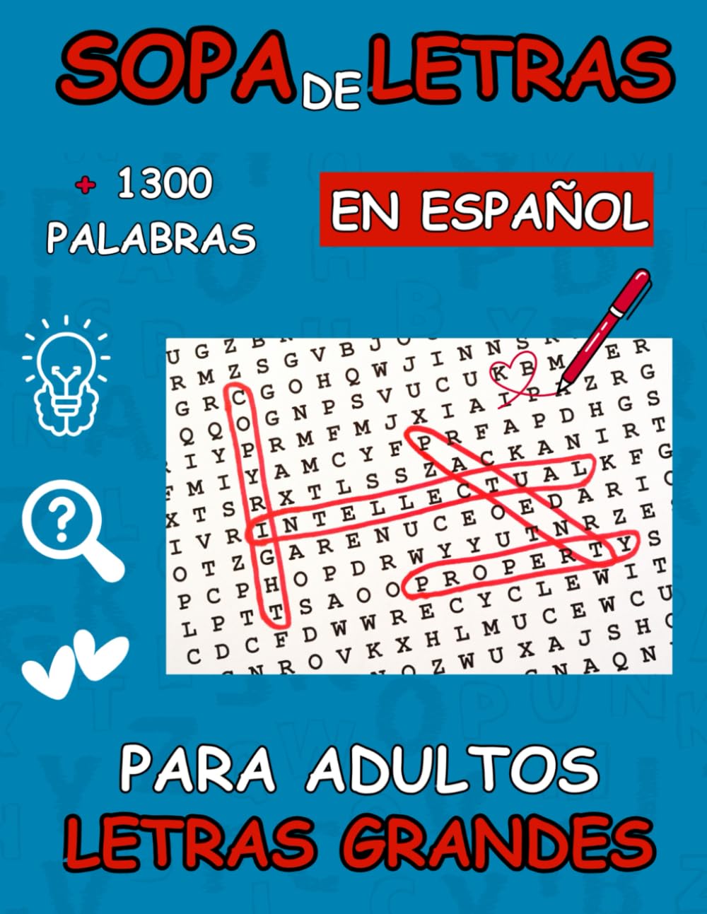 Sopa de Letras Para Adultos Temas Variados Letras en GRANDE en Español Word Search Large Print (Spanish Edition): sopa de letras para adultos letras