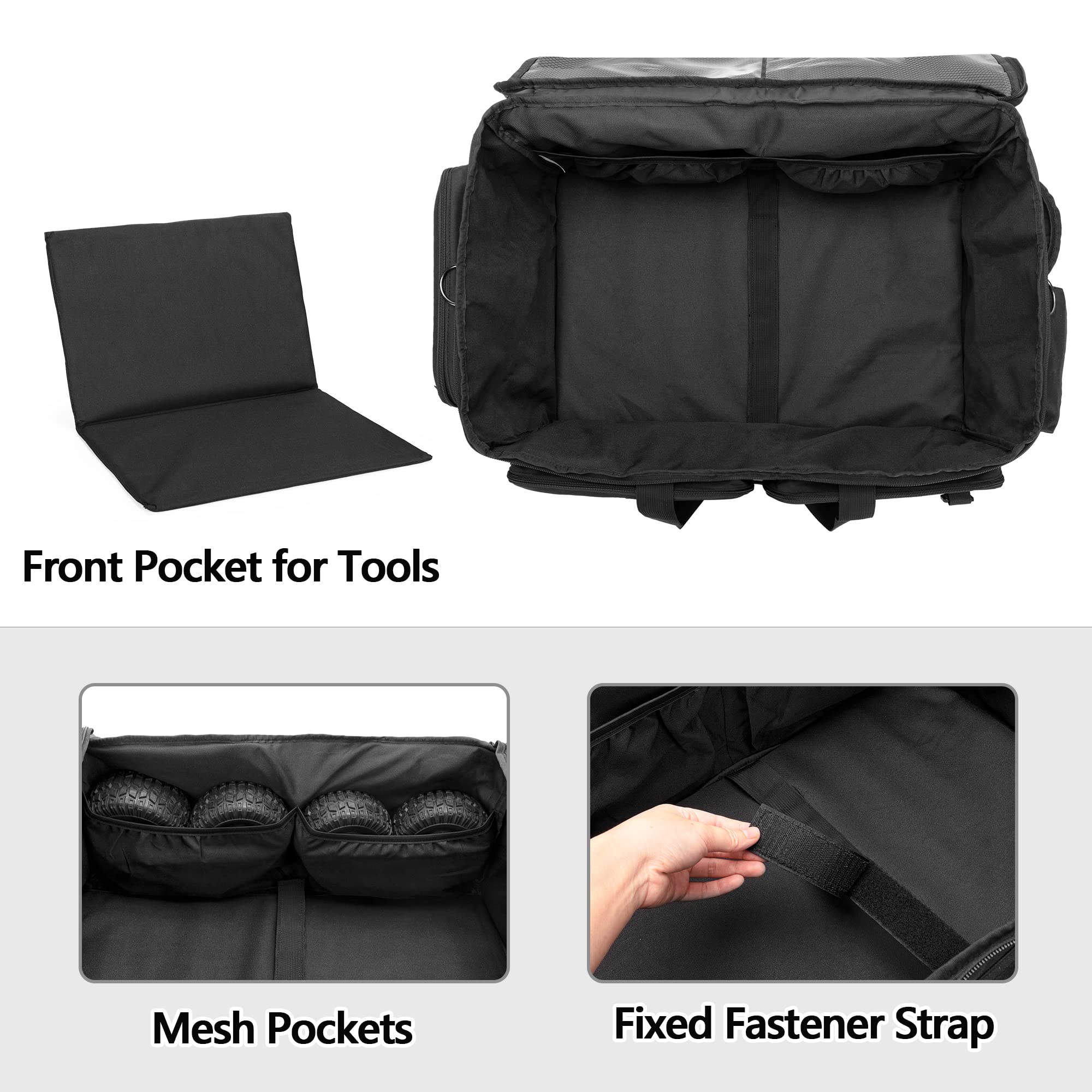 GOBUROS Estuche de Transporte RC para Auto 1/8 y 1/10, Bolsa de Almacenamiento RC para Soporte y múltiples Bolsillos con tablilla sólida Inferior (Pendiente de Patente)