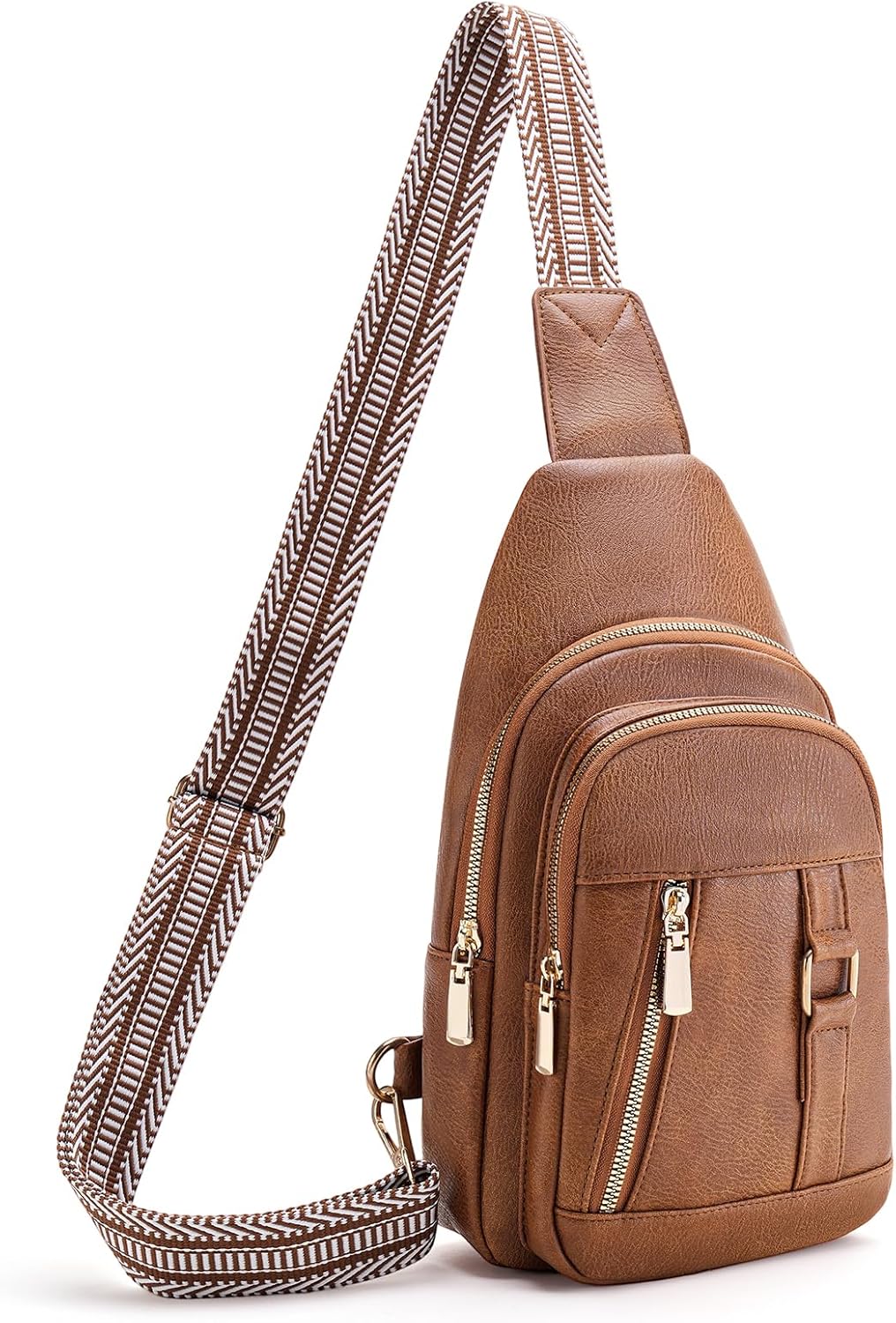 FALAN MULE Crossbody Bags for Women Trendy Leather Sling Chest Bag Fanny Packs for Women