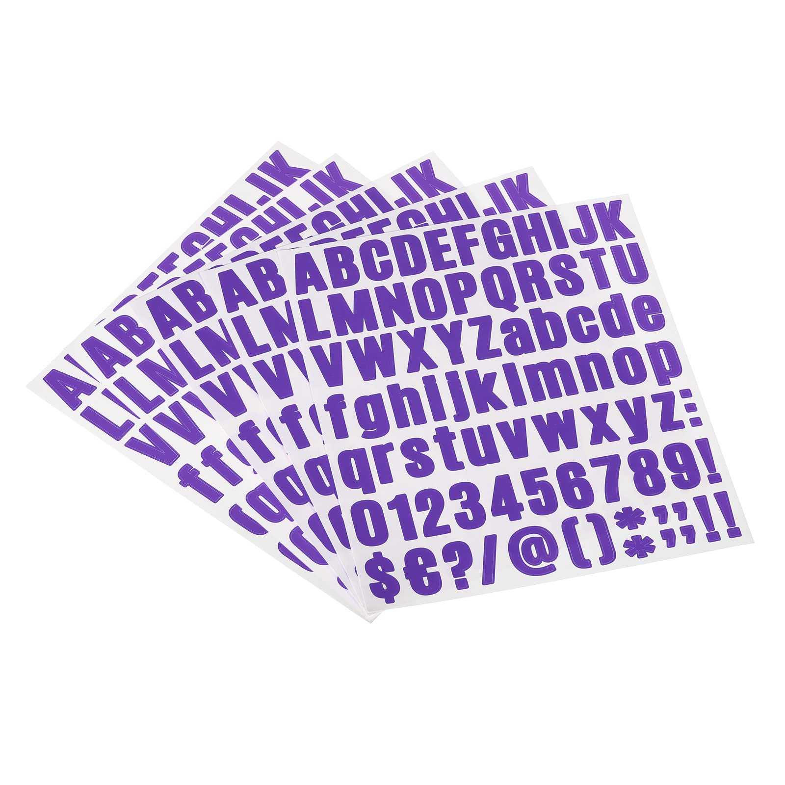 Kit de 81 autocollants vinyle violets avec 10 feuilles de caractères adhésifs