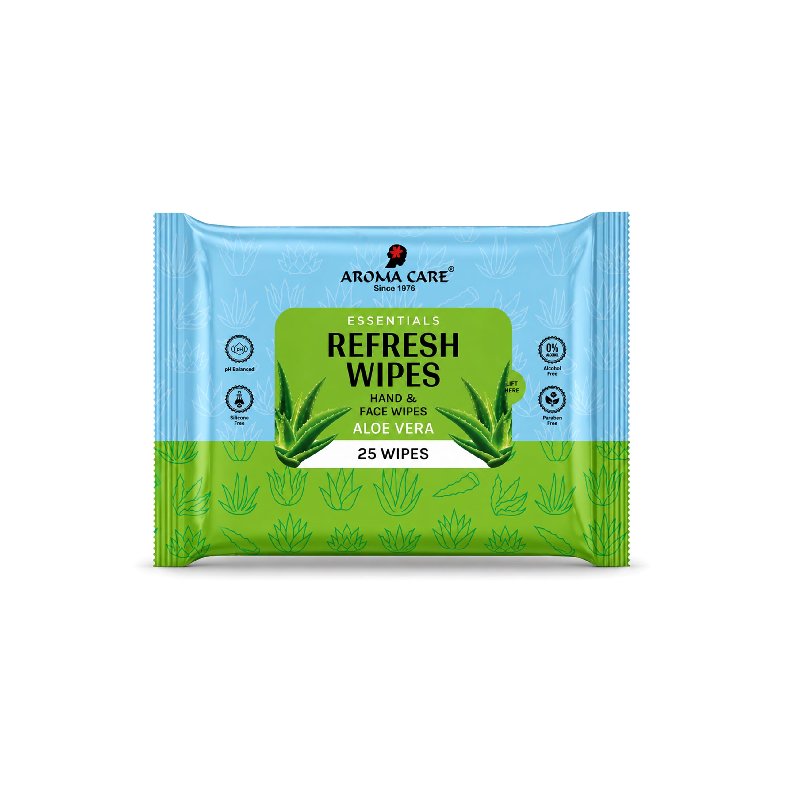 Aroma Care Essentials Aloe Vera & Cucumber Refresh Wipes, 25 Wipes, Pack Of (2) "Cooling & Hydrating Wet Wipes for Face & Body | Soft, Alcohol-Free, Skin-Friendly Cleansing Wipes for All Skin Types-image-11