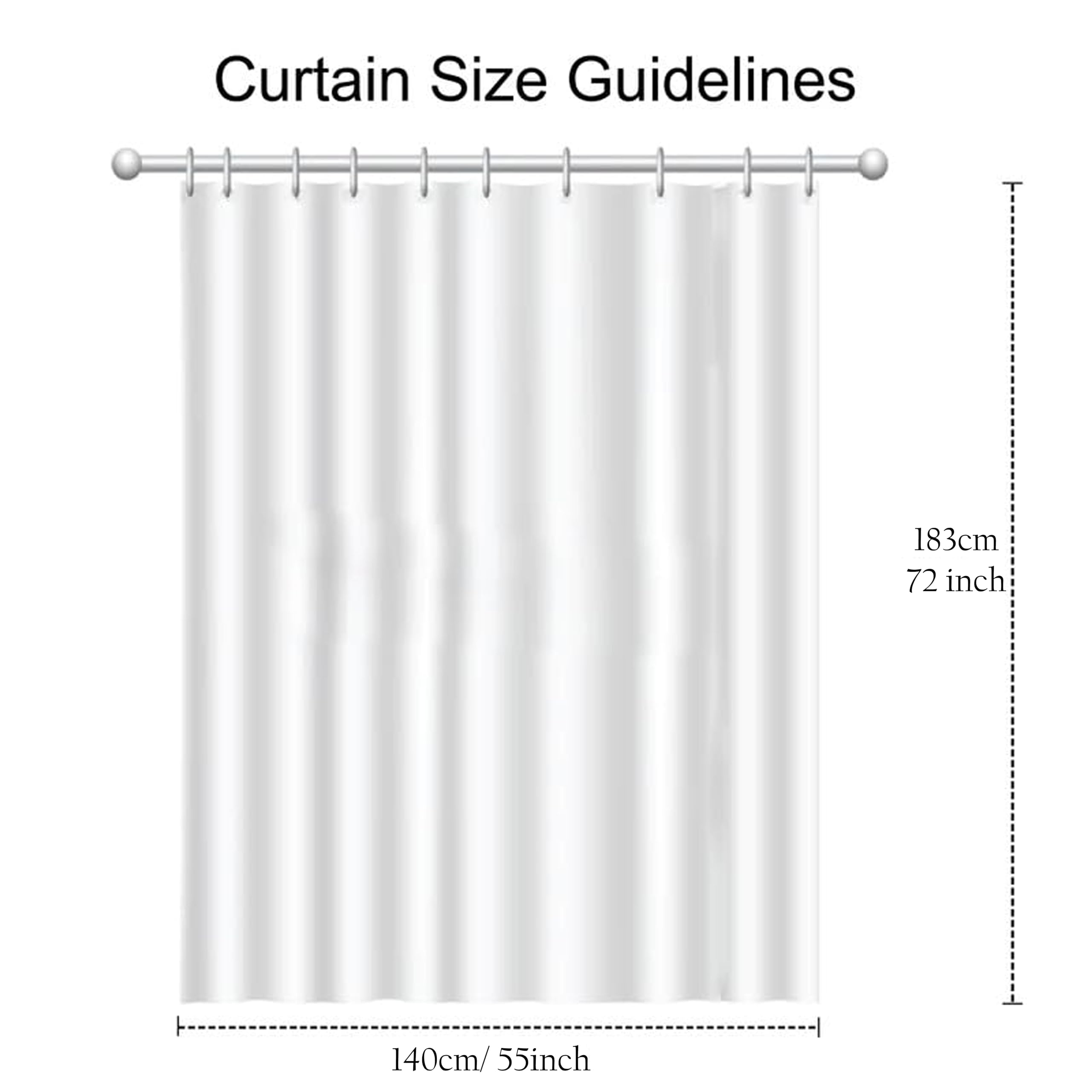 Furnishya Shower Curtains for Bathroom 100% Polyester Waterproof Fabric 6Feet 8 Free Hooks Included |Yellow| 4