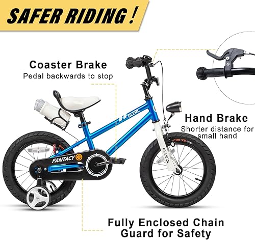 Miniatura 9 de Glerc Fantazy Kids Bike 12-20 Inch Bicycle for Age 2-14 Year Old Boys & Girls with Training Wheels & Bottle Cage & Headlight & Mudguard & Kickstand