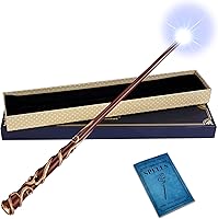 Vista 16 de ChampWe Varita Mágica de Mago que se Ilumina Juguete Recargable Iluminador para Niños Colección de Bruja Accesorios de Cosplay con Libro de Hechizos