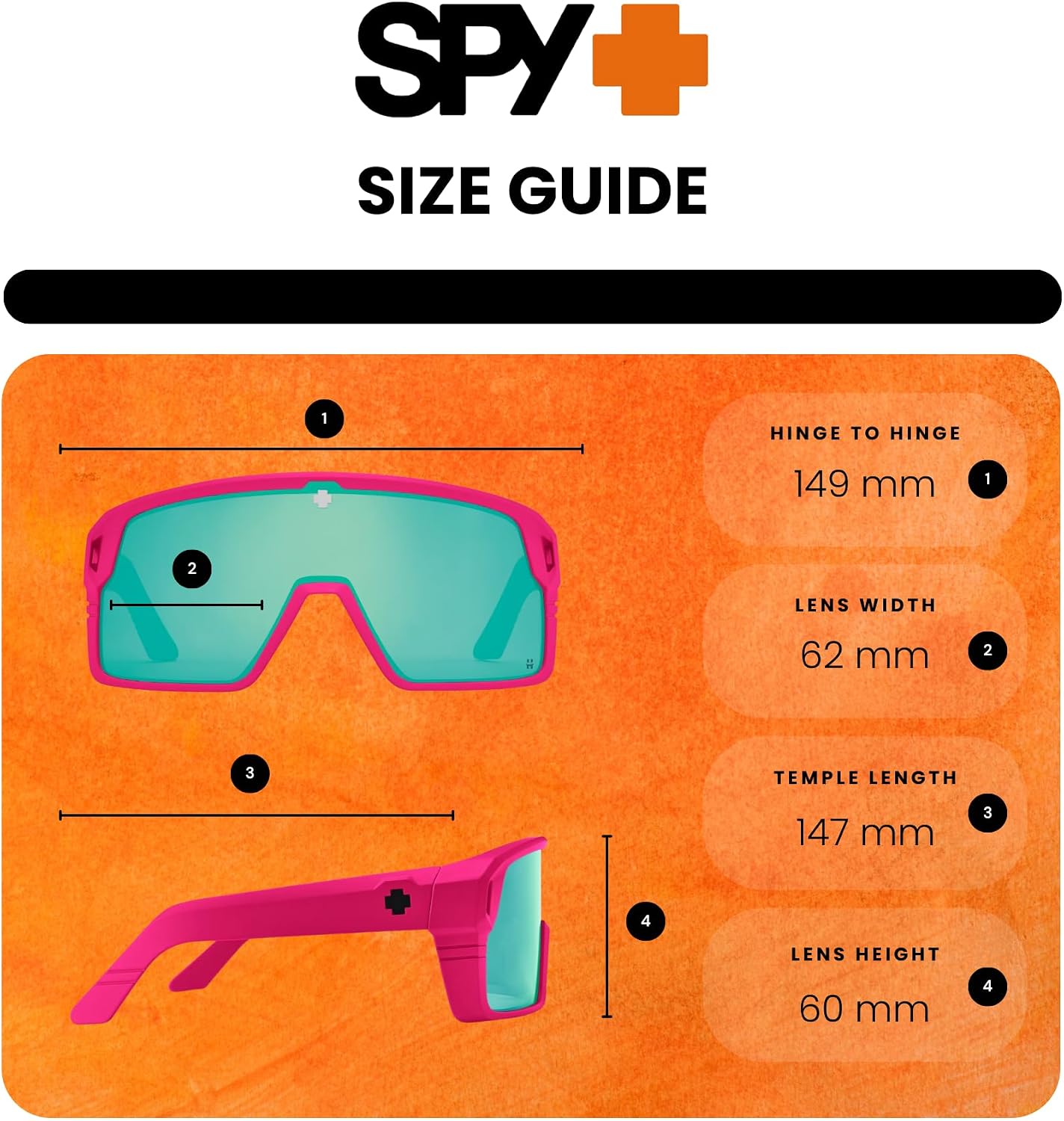 Spy Monolith 62MM Rectangular Sunglasses for Men +BUNDLE with ACCESSORY EYEWEAR KIT