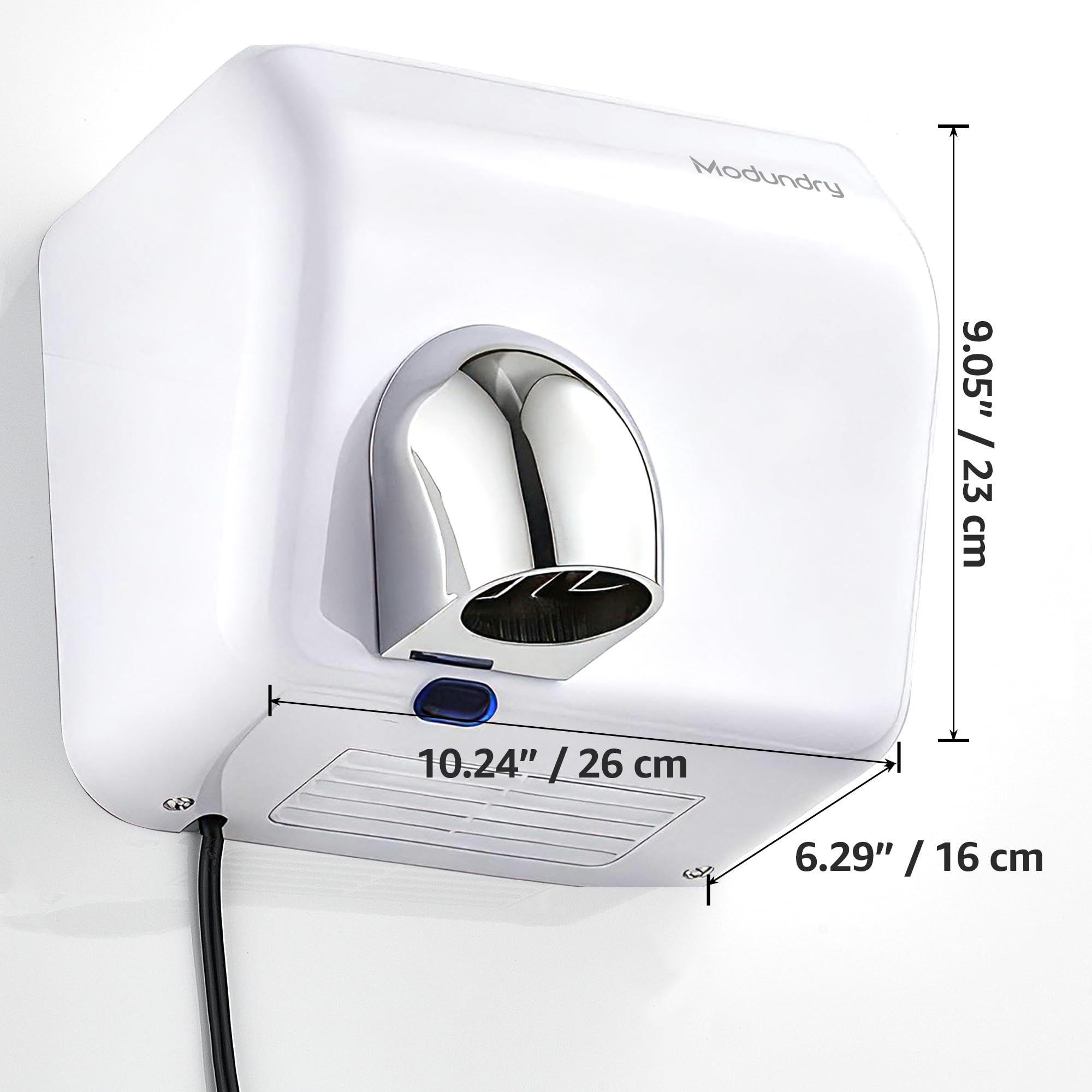 Secamanos Electrico 5-7 Segundos para Secar, Secador de Manos Automático para Baño, Comercial y Hogar, 2300W Blanco