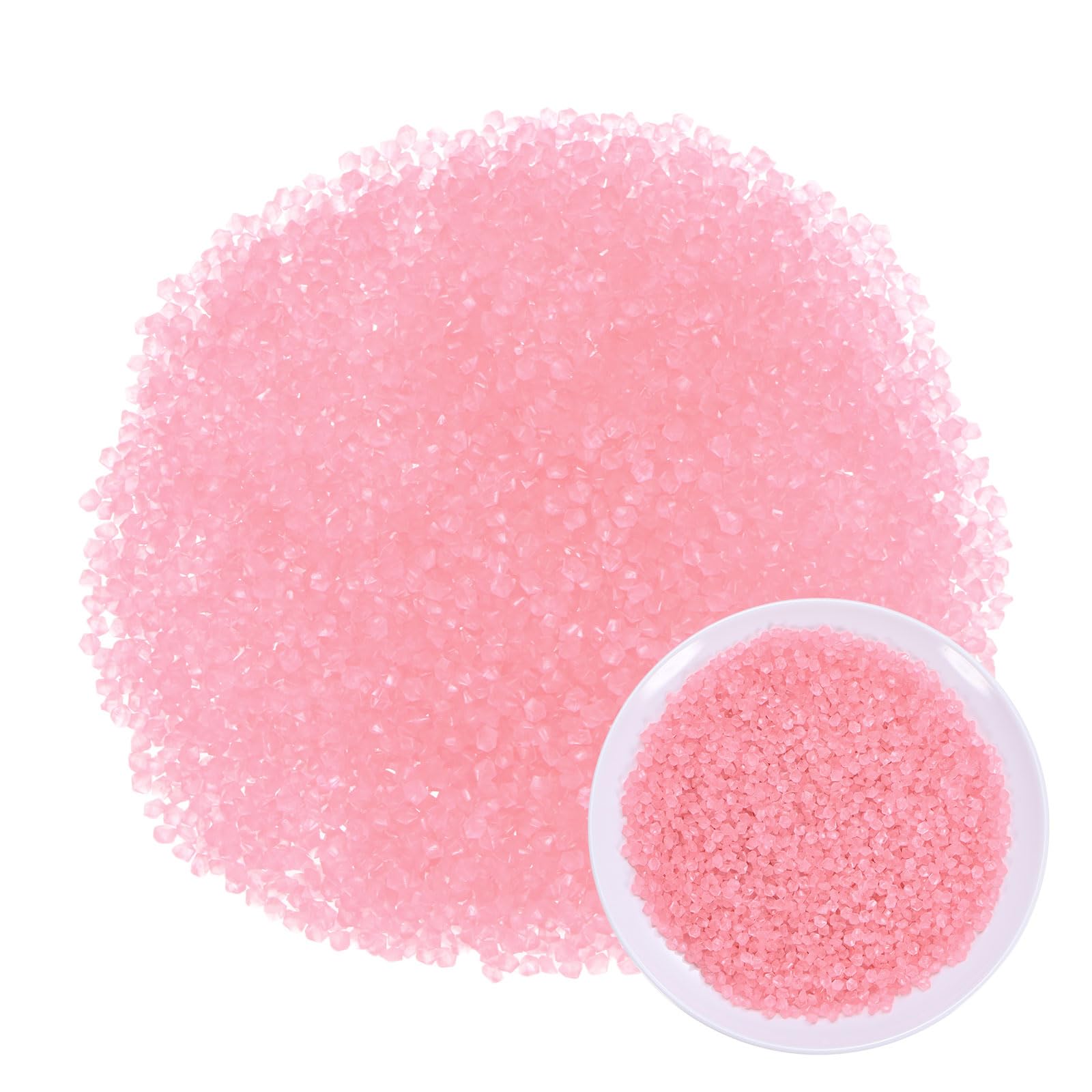 M METERXITY 10000-Pack Glow in the Dark Rocks 0.2" Resin, Pink