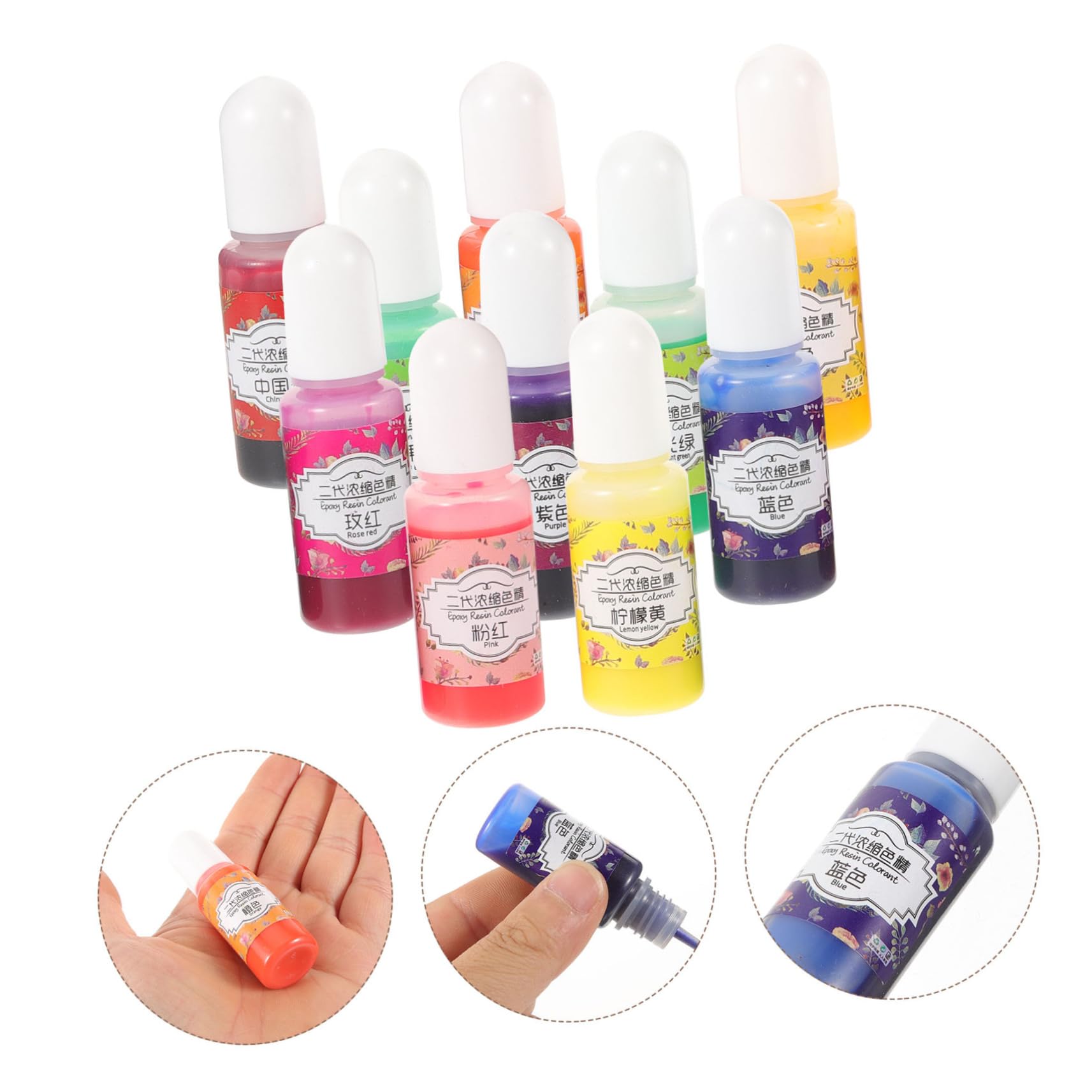 Operitacx 3 Sätze Epoxidharzpigment Für Rot Bastelfarbe Farbpigmente Kerzenherstellung Farbton Harzfarbe Diy-tool Flüssiges Harzpigment Epoxidharz-pigment Handwerksherstellung 10 Stück * 3