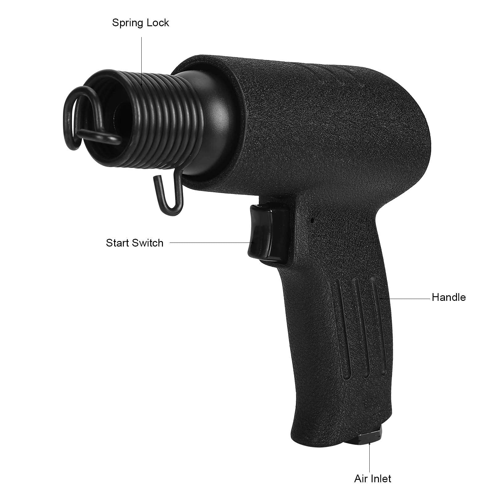 Eujgoov Eujgoov Scalpello Ad Aria Martello Ad Aria Scalpello in Acciaio Legato 4200 Bpm Strumento Potente per Intaglio e Sbavatura di Muri di Mattoni (Stile americano) (Stile americano)
