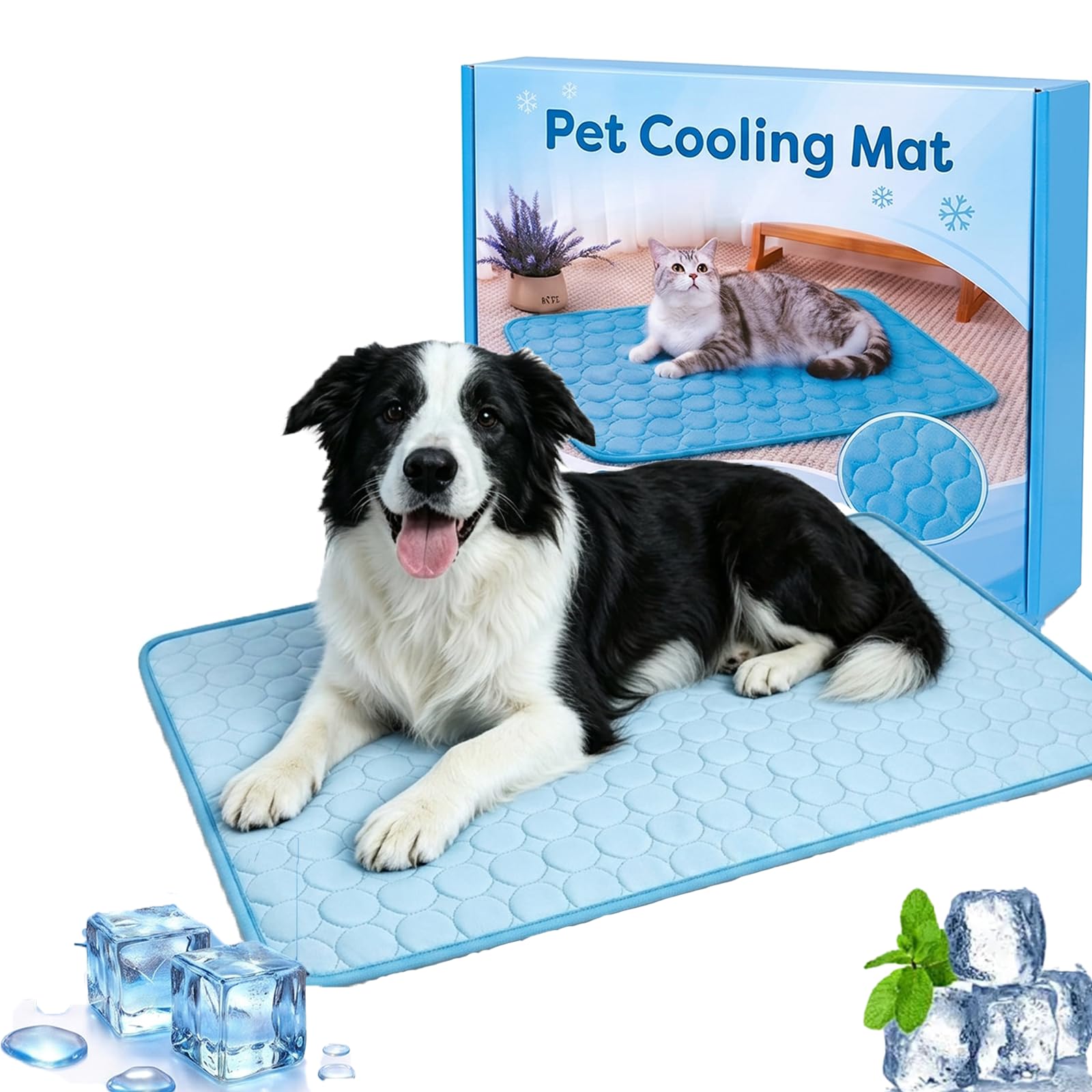 Arctic Paw Kühlmatte für Haustiere mit atmungsaktivem Material und faltbarem Design，XL