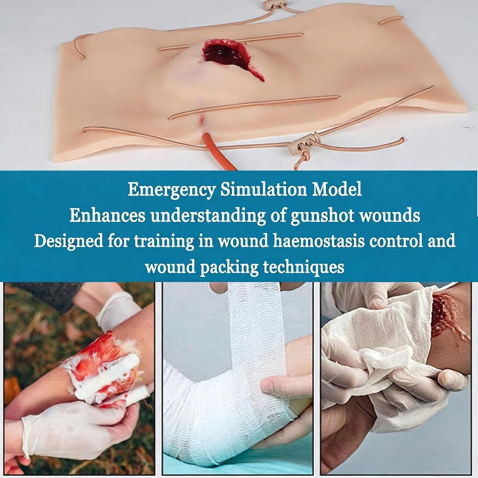 Modelo De Herida De Cuidado De Herida, Detener El Modelo De Entrenamiento De Sangrado, Ejercicios de Sutura de Control de Hemorragias para Clases De Medicina
