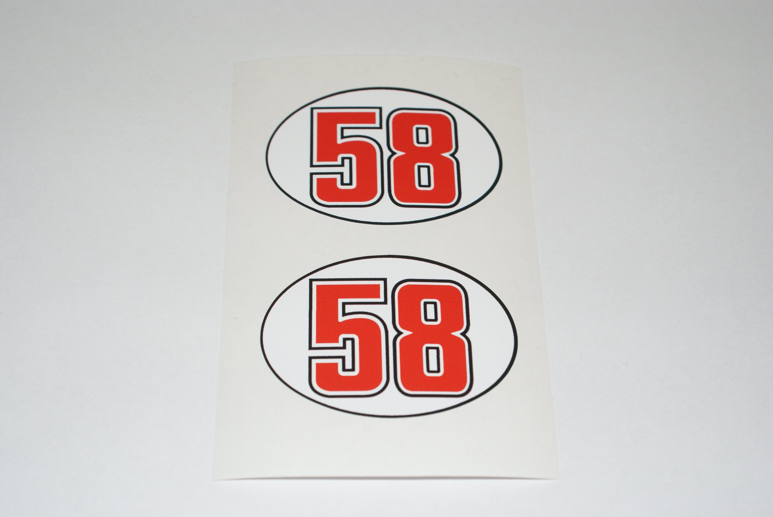 Rapro Graphics Marco Simoncelli Number 58 Visor Decals (Pair)