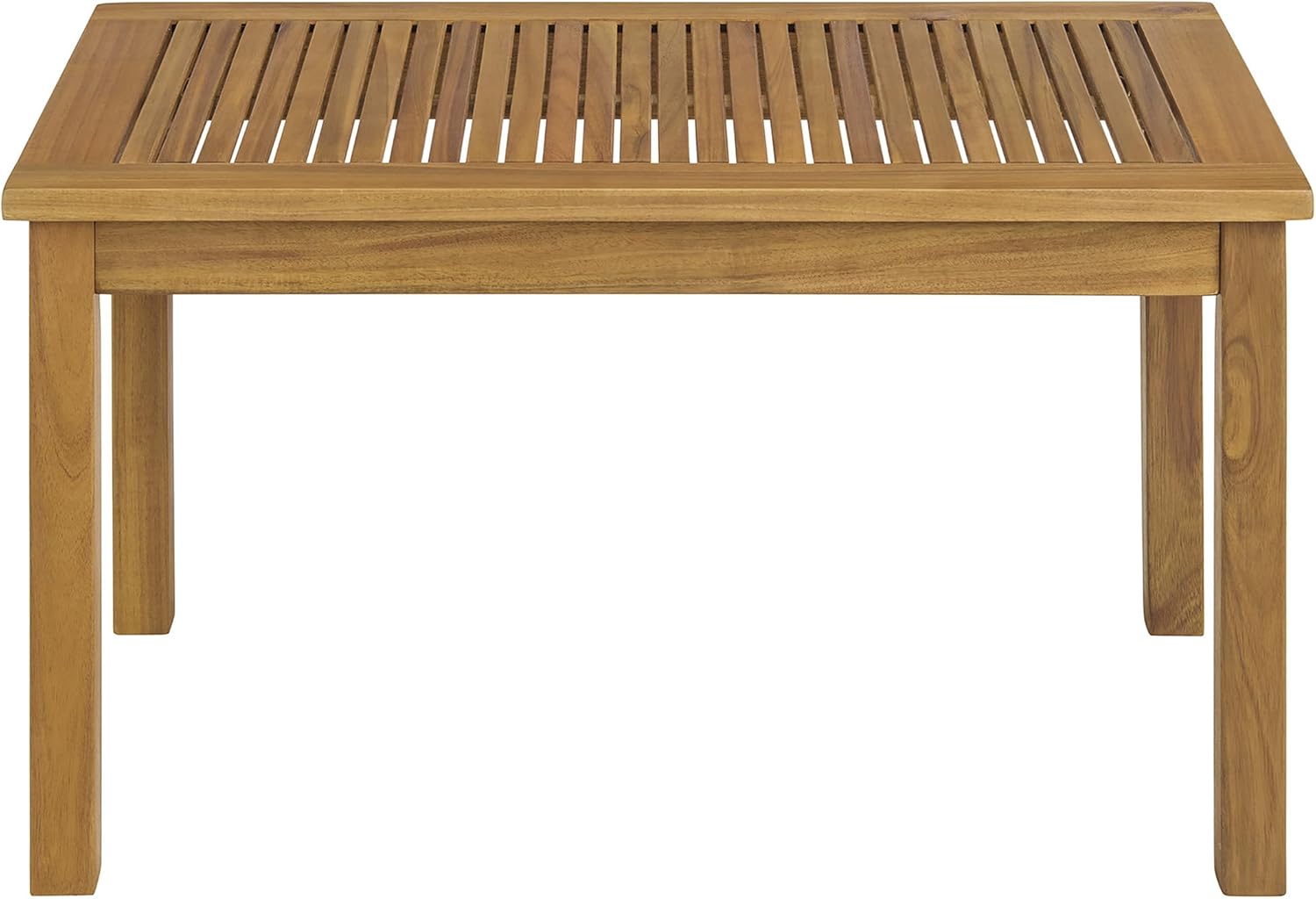 Okemo Outdoor Coffee Table - Weather-Resistant Acacia Wood Slotted Table - Outdoor Furniture for Patio, Porch, Deck, or Poolside