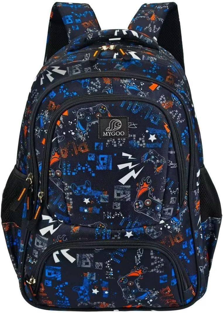 Primary School Backpack | Doubleday Collection for Boys | 17" Gamer Black Design | Perfect for Teens
