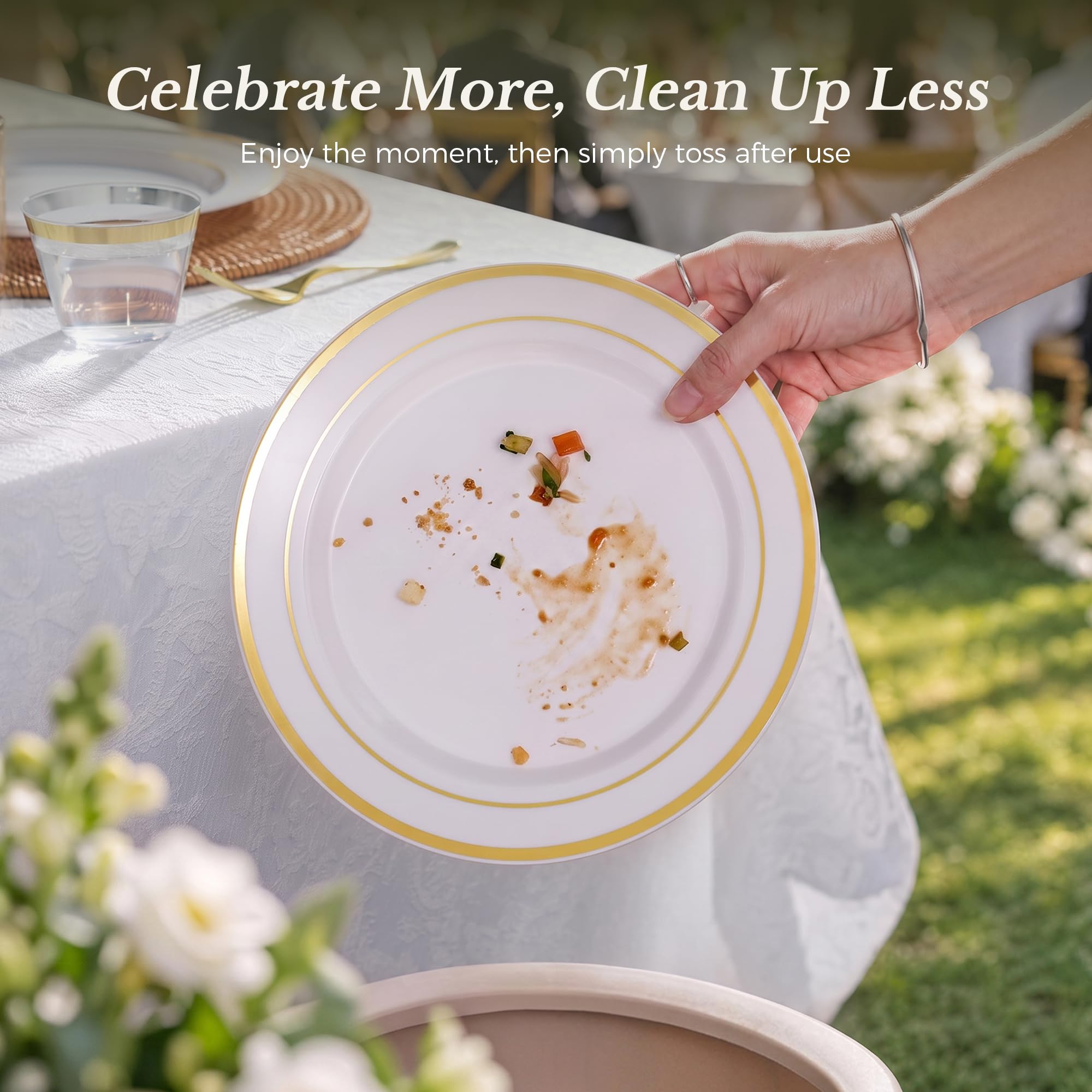 Gold Dinnerware Set for 100 Guests - 600 Piece -6 Gold Dinnerware Set for 100 Guests - 600 Piece -6