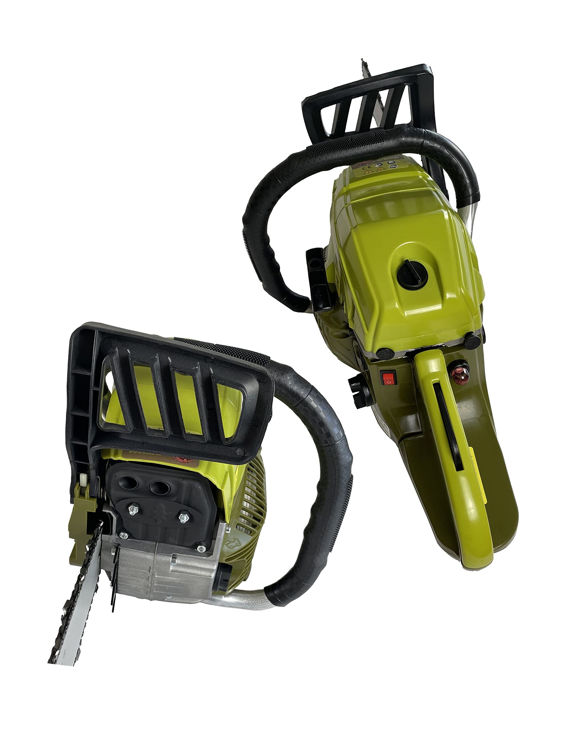 BRACOG Motosierra Gasolina Profesional Amazona (58 cc, Espadín 50cm). Motosierra Anti-vibración con Cadena 20" Motor de 2 Tiempos, 3.2 cv. Motosierra de Alto Rendimiento Arranque Easy-Start