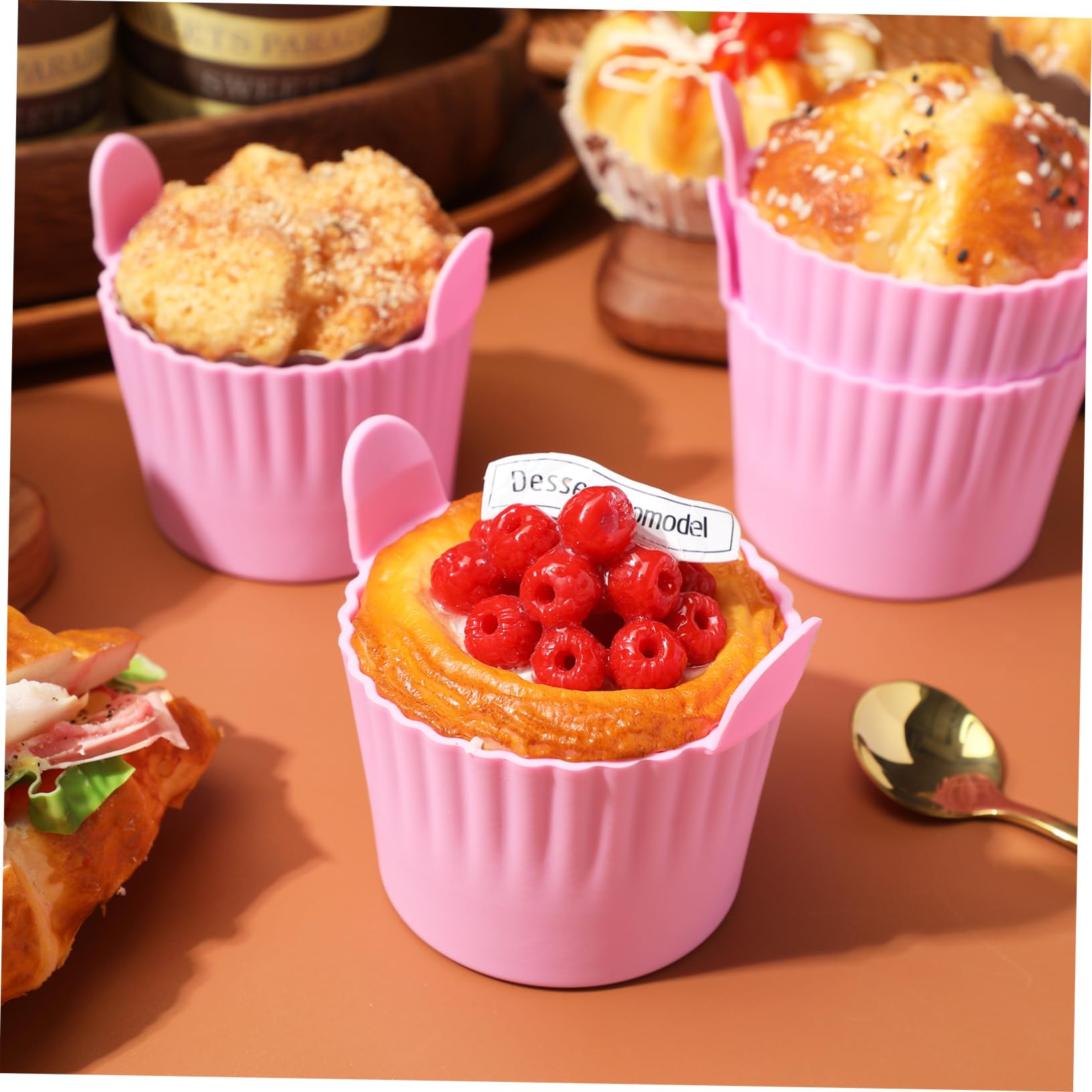 MAGICLULU Lot De 5 Moules À Muffins En Silicone Moules À Plateaux À Muffins En Silicone Réutilisables Non Démoulables 4 Pièces X 5