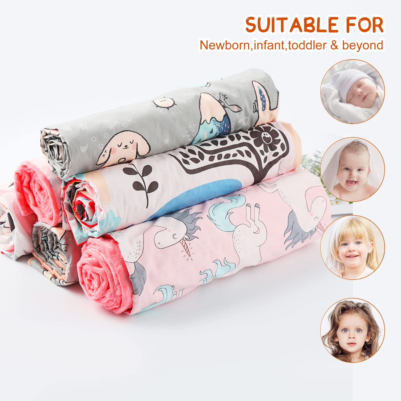 Coperta del Bambino Neonato, Copertina da Neonato Coperta per Bambino 100% Cotone, Super morbido e soffice Coperta a Bolle 158x110 cm, Coperta per Regalo del Bambino
